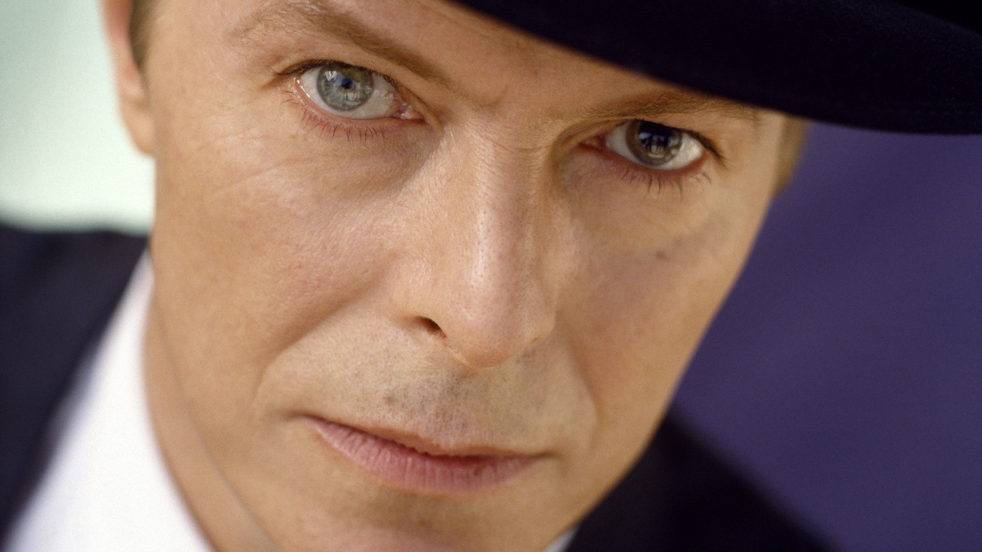 David Bowie, Occhi, Primo piano, Cappello, 16:9 Full HD, sfondo widescreen