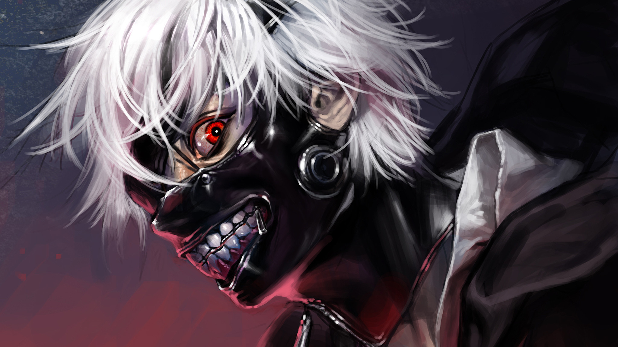 Ken Kaneki, Tokyo Ghoul, Maschera, Kakugan, Full HD, sfondo per PC