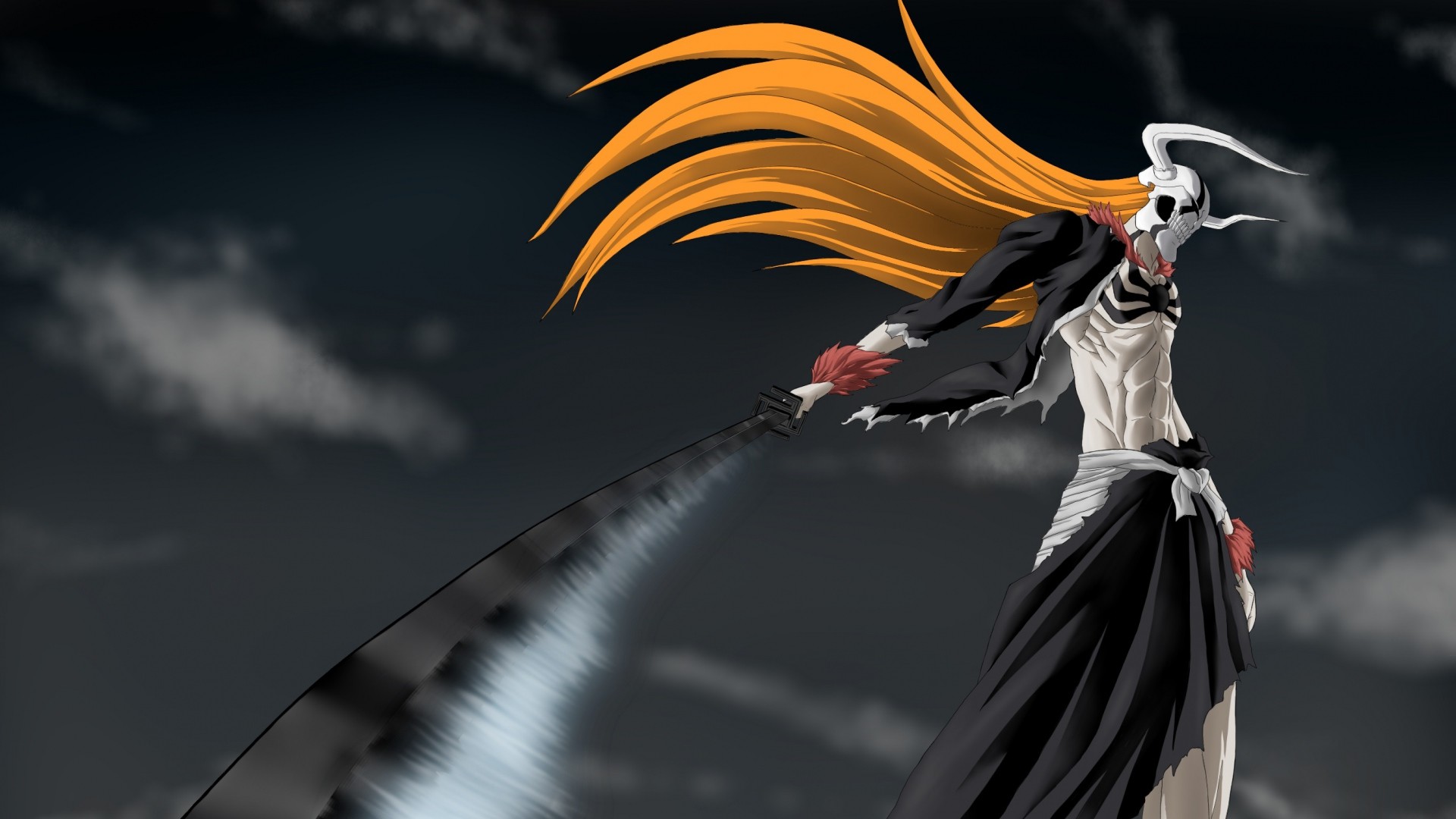 Ichigo Kurosaki, Bleach, Hollow, Zangetsu, 1920x1080, immagine di sfondo
