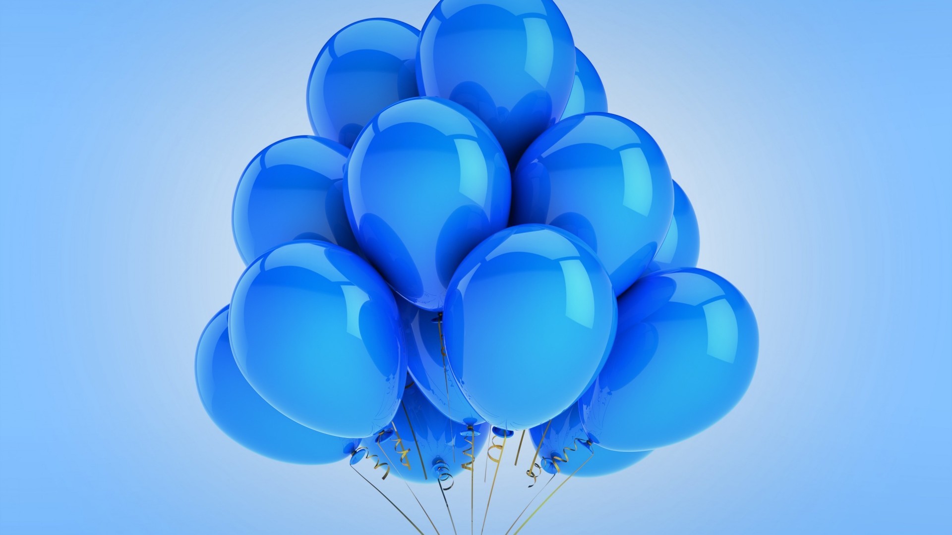 Palloncini blu, Mazzo, Azzurro, Full HD, sfondo desktop