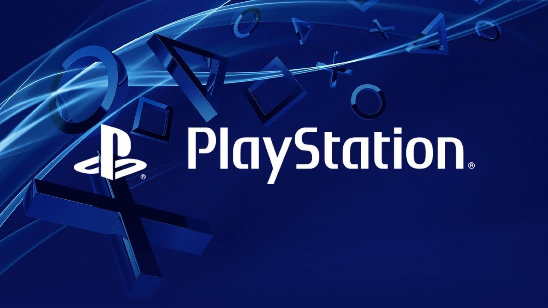 Logo PlayStation, PlayStation, Blu, Full HD, sfondo Windows 11