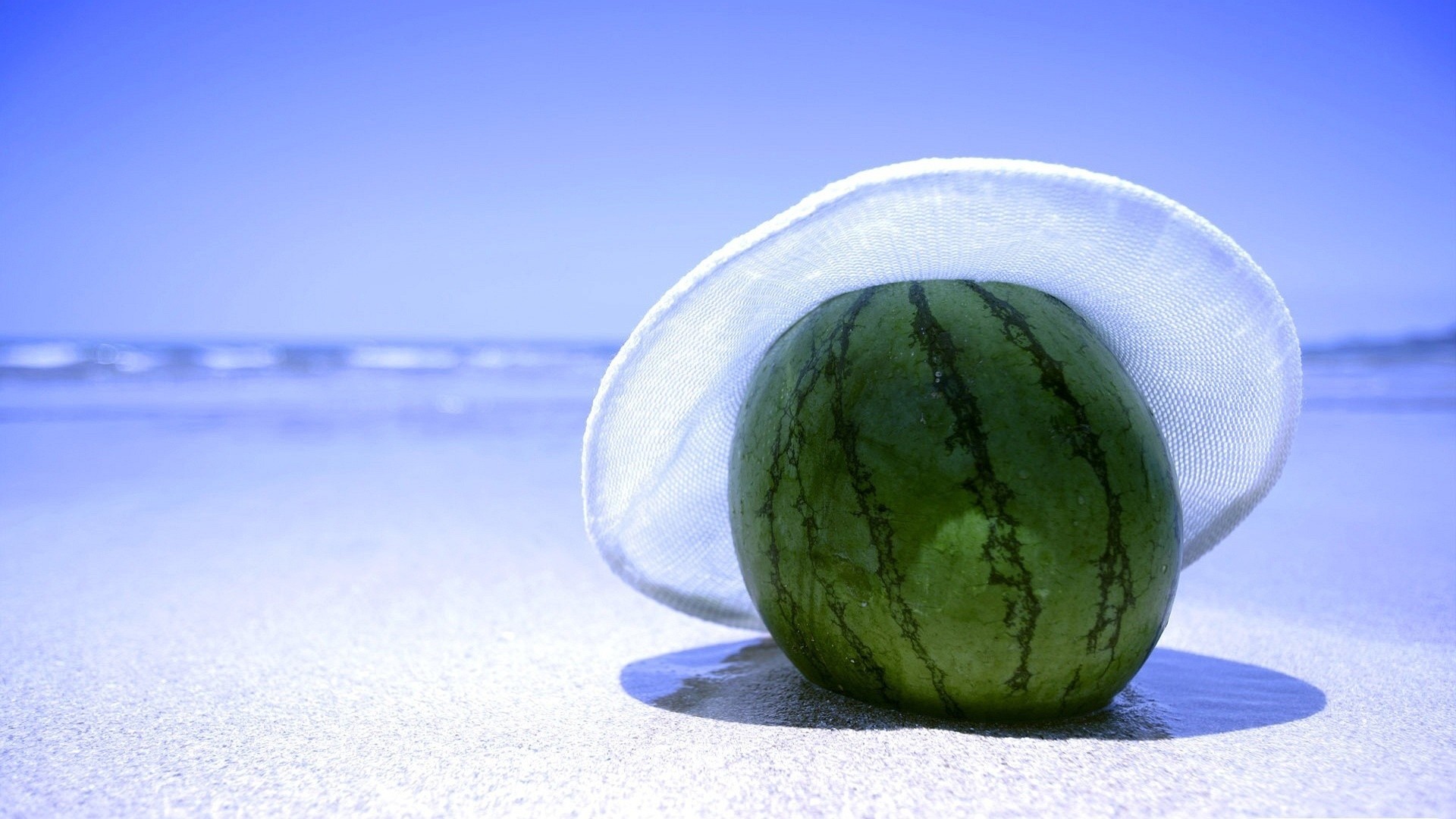 Anguria, Cappello, Spiaggia, Estate, sfondo Full HD per desktop
