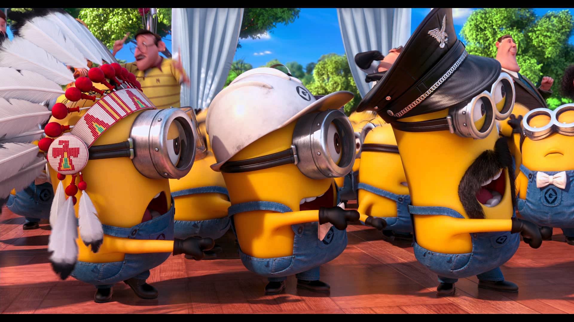 Minion, Cattivissimo me 2, Village People, Travestimenti, Full HD, sfondo per PC
