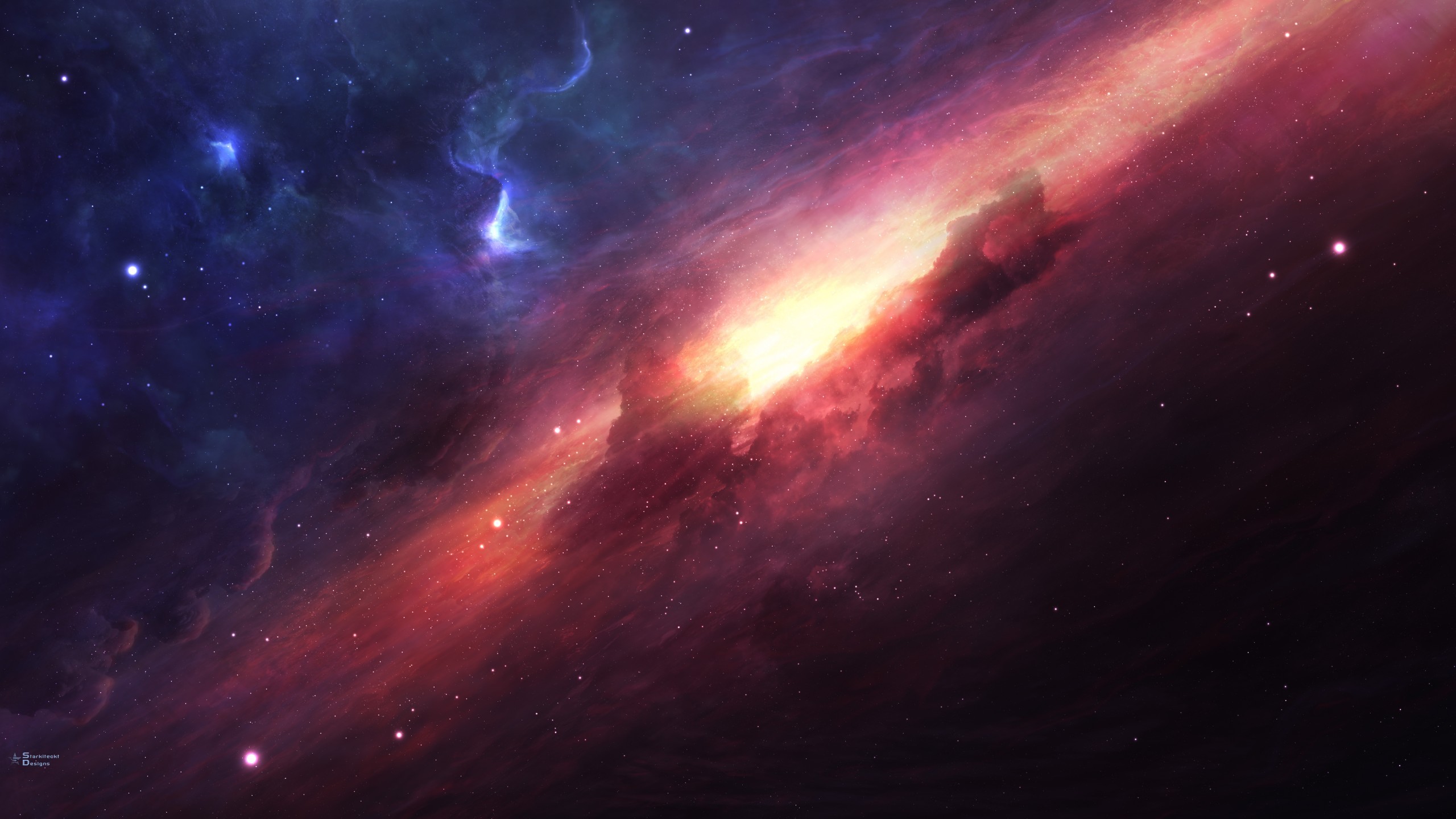 Galassia, Nebulosa, Spazio profondo, 2560x1440, sfondo per PC
