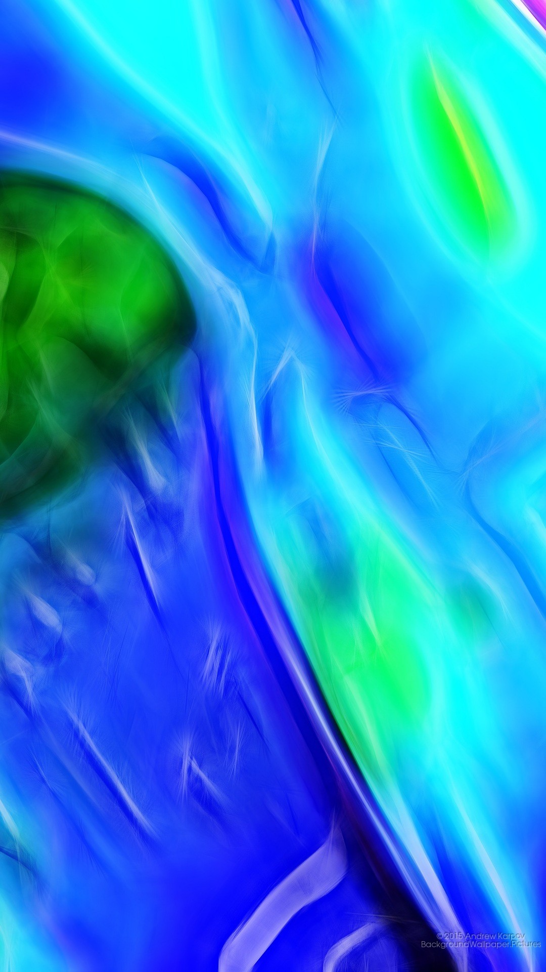 Astratto, Effetto pittura, Blu, Verde, Full HD, sfondo per smartphone