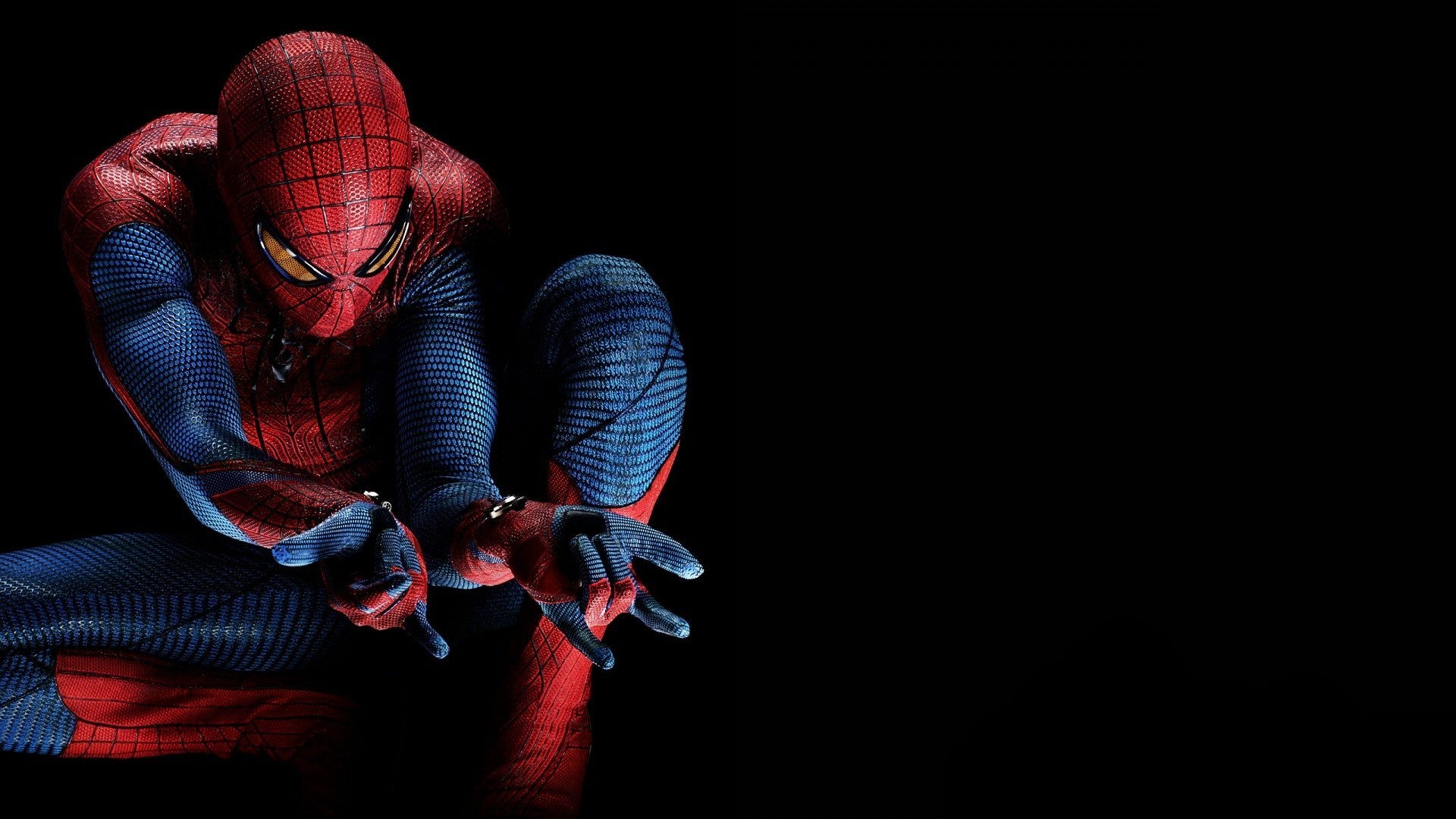 The Amazing Spider-Man, Spider-Man, Sfondo nero, Marvel, Full HD, wallpaper desktop