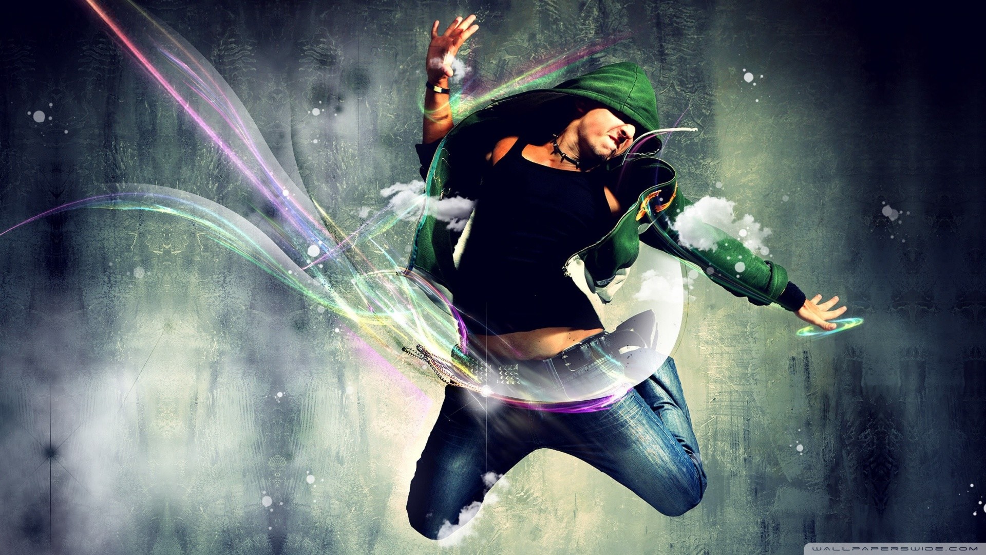 Ballerino, Hip hop, Salto, Arte digitale, 1920x1080, sfondo per PC