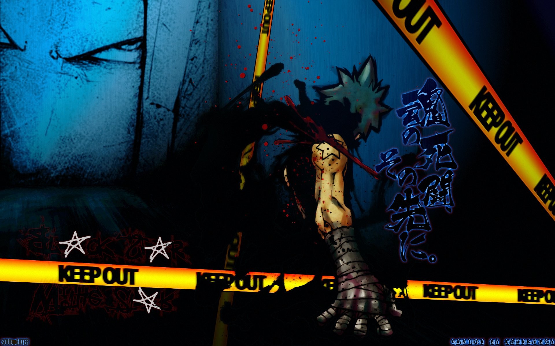 Soul Eater, Nastro Keep Out, Scuro, Anime, 1920x1200, immagine di sfondo