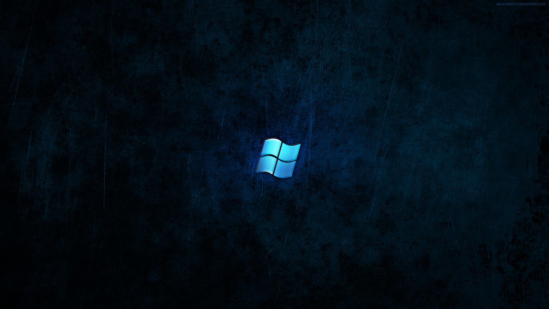 Logo Windows, Windows, Blu scuro, Grunge, Full HD, sfondo per PC