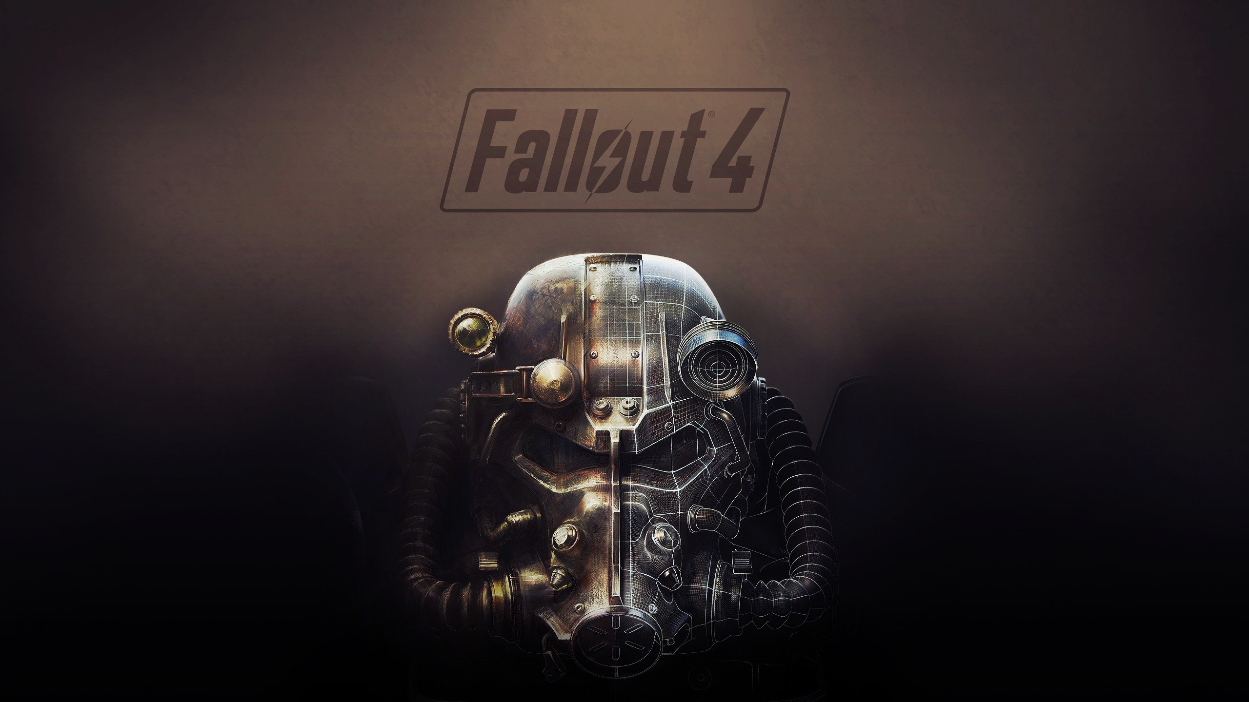 Fallout 4, Armatura atomica, Casco, Logo, 2560x1440, sfondo per PC