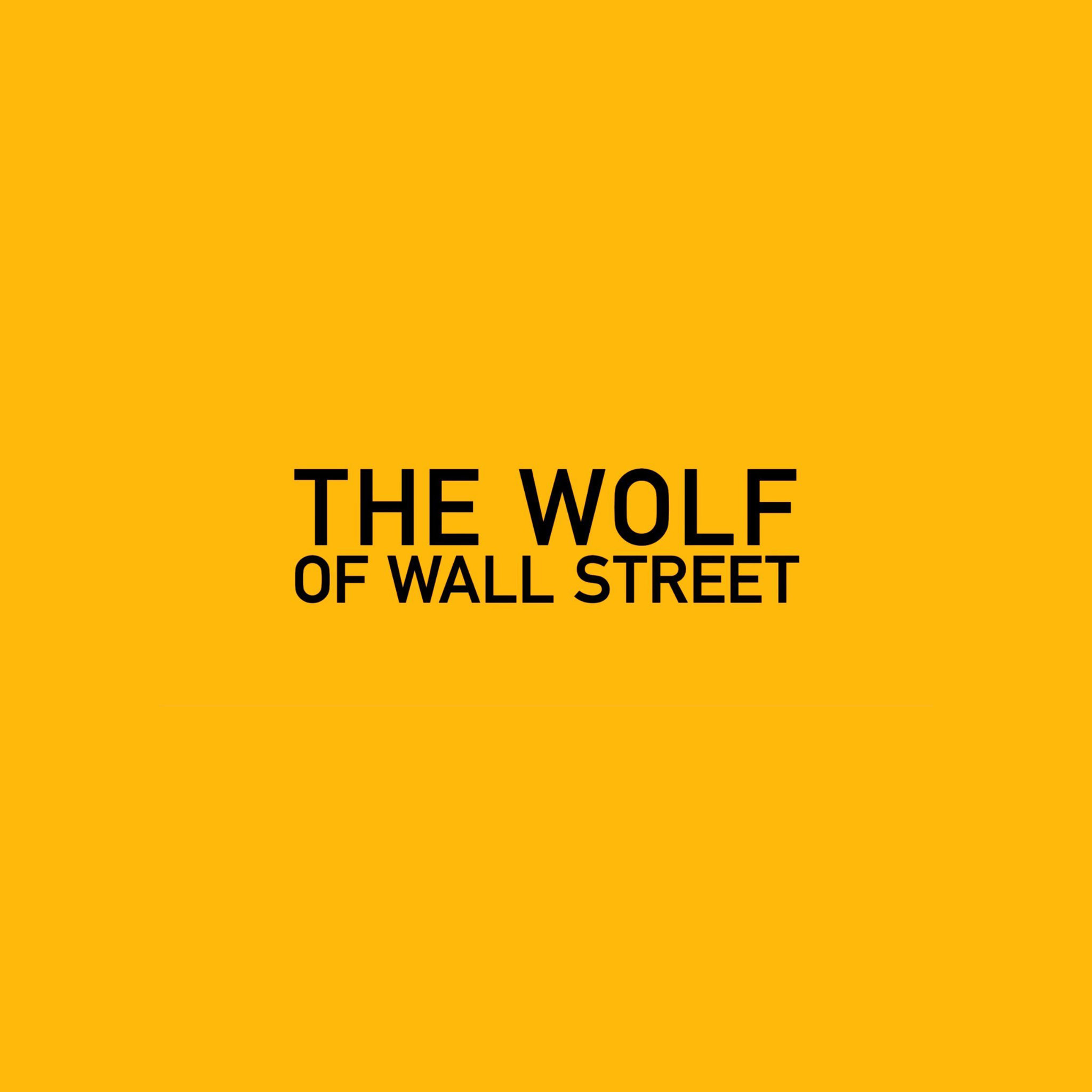 The Wolf of Wall Street, Logo, Sfondo giallo, Minimalista, Full HD, schermata di blocco iPad