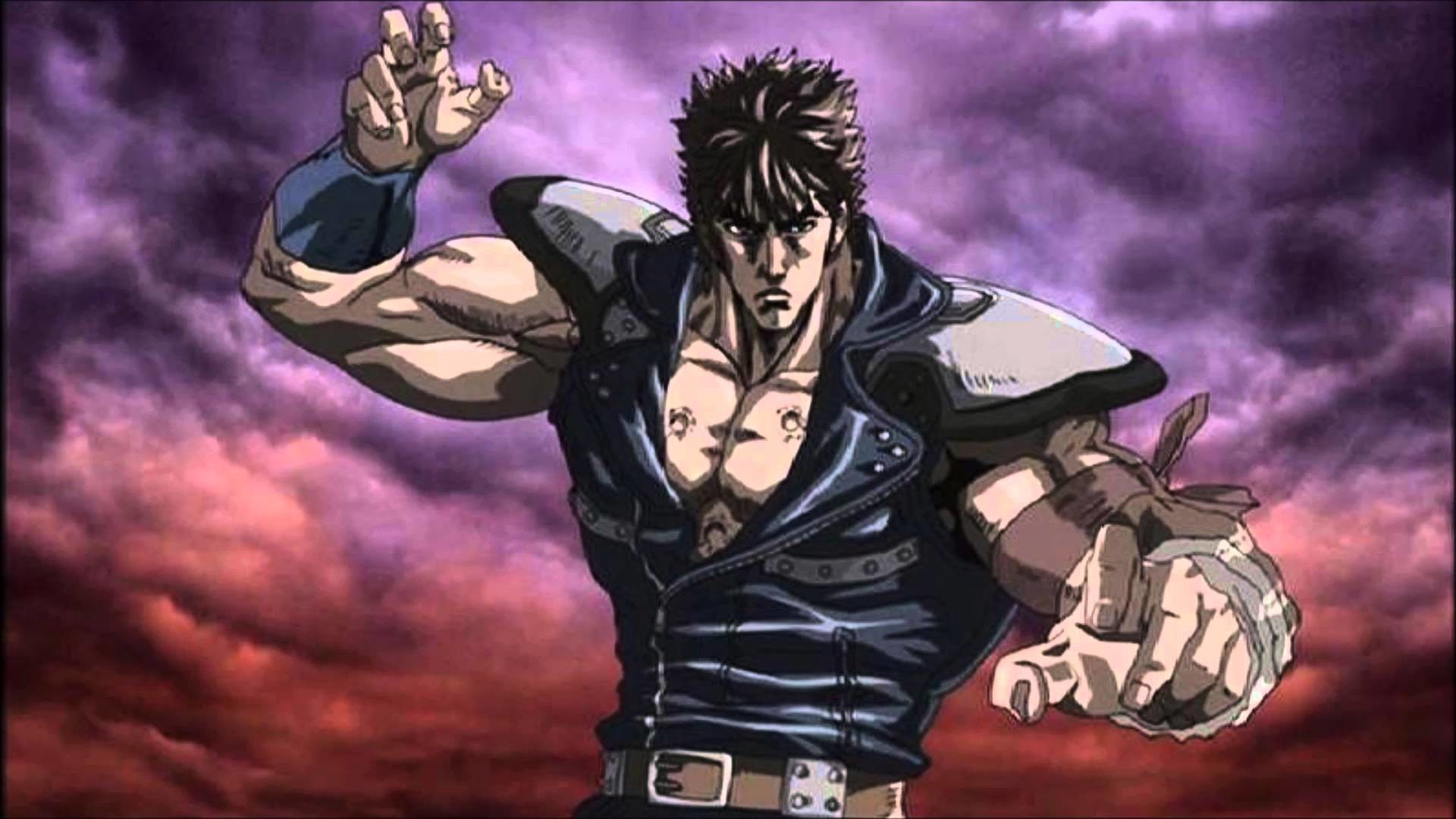 Kenshiro, Ken il guerriero, Cielo viola, Anime, Full HD, wallpaper per portatile