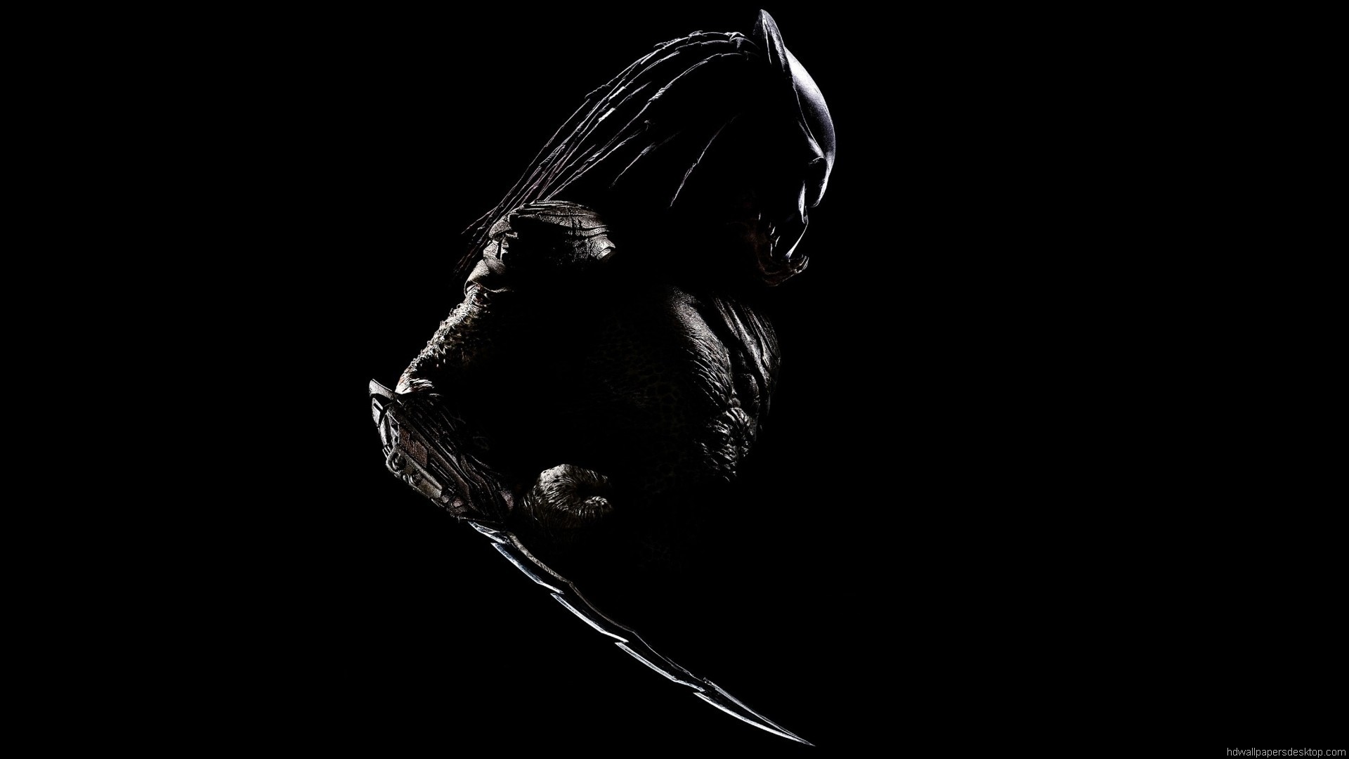 Batman, Sagoma, Sfondo nero, Full HD, wallpaper per PC