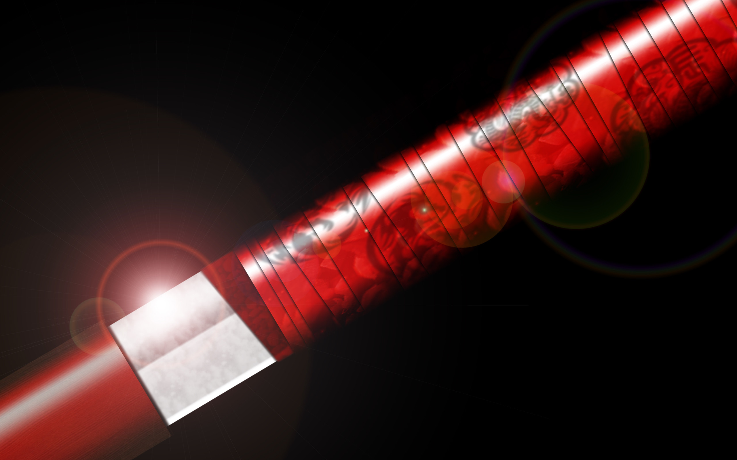 Katana, Saya, Rosso, Bagliore, 2560x1600, sfondo MacBook Pro