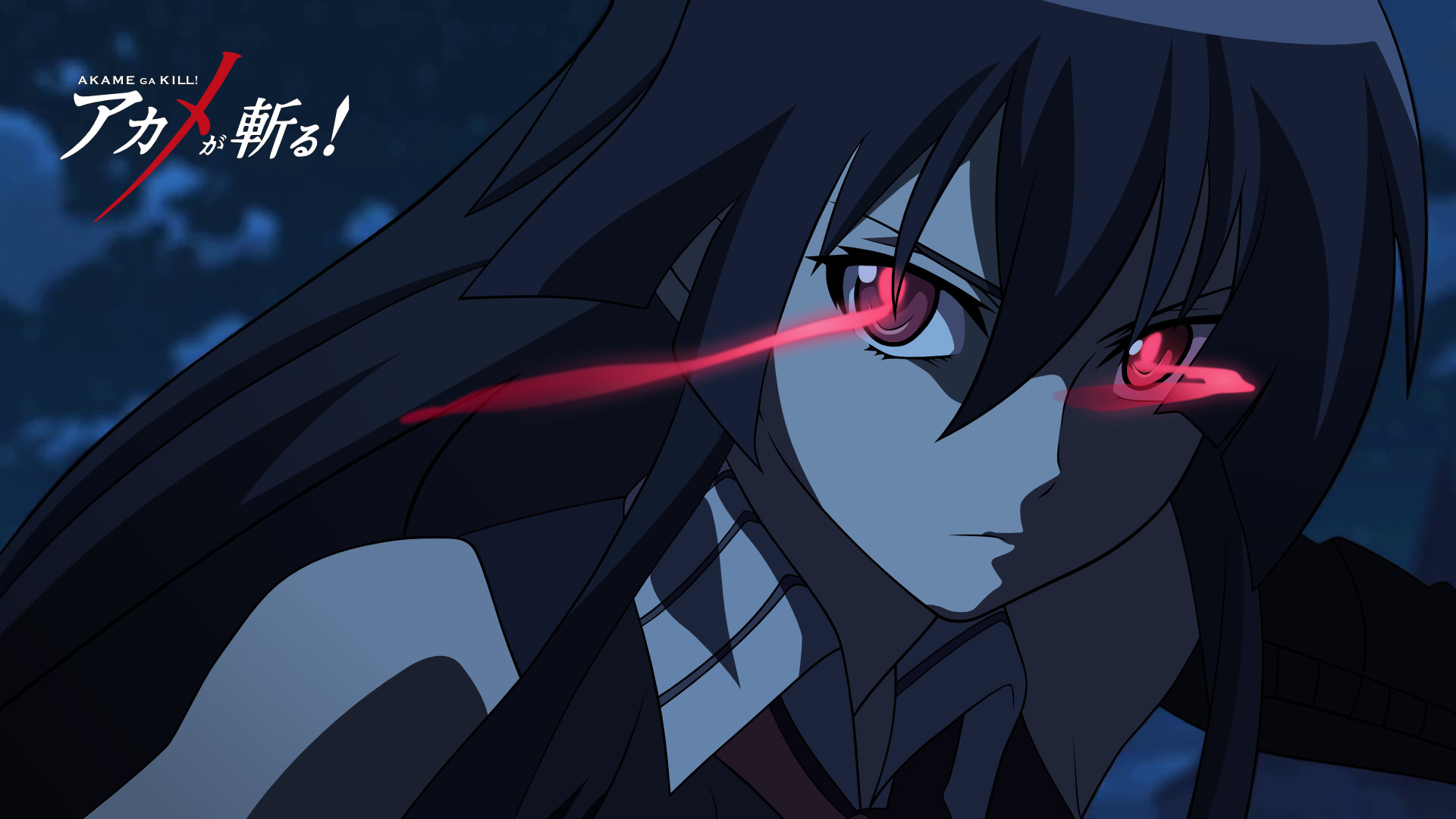 Akame, Akame ga Kill!, Occhi rossi, Primo piano, Full HD 1080p, sfondo desktop