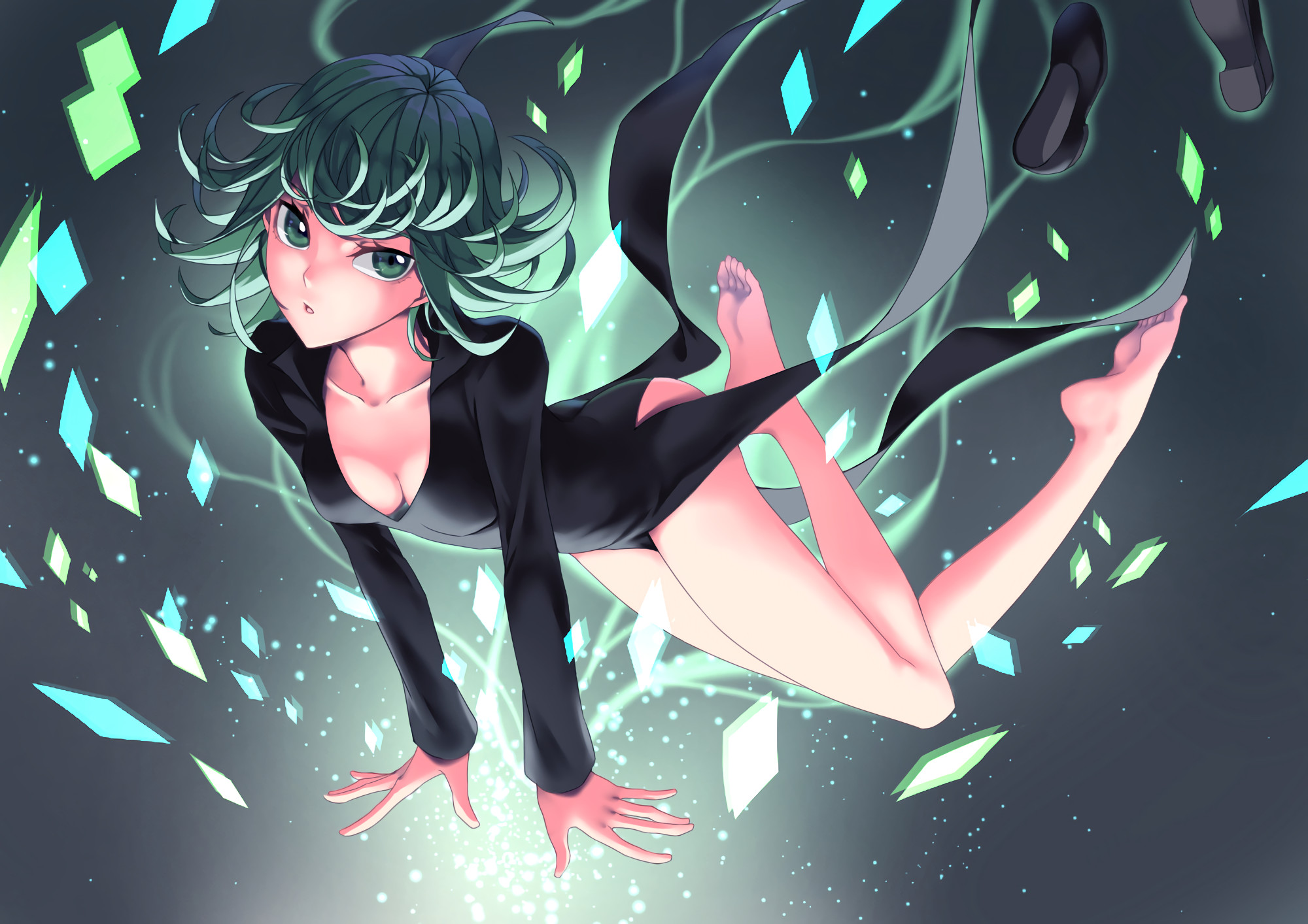 Tatsumaki, One Punch Man, Cristalli, Telecinesi, Full HD, sfondo per PC e portatile
