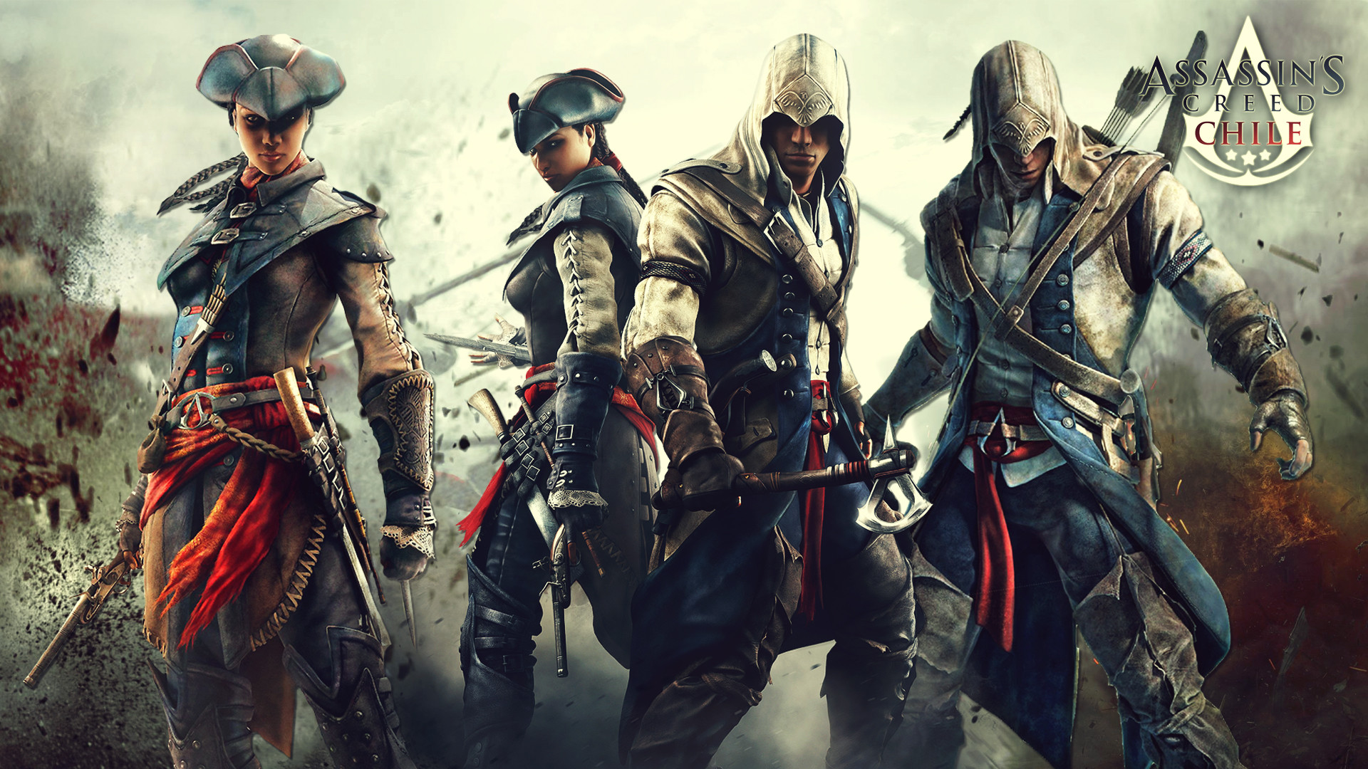 Assassin's Creed, Aveline de Grandpré, Connor Kenway, Edward Kenway, Adewale, Gruppo, immagine di sfondo