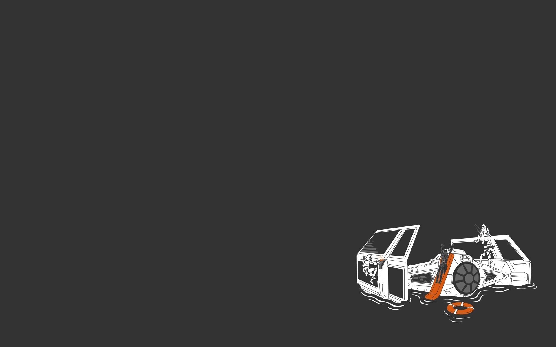 Millennium Falcon, Star Wars, Illustrazione, Grigio scuro, Full HD, sfondo Windows 11