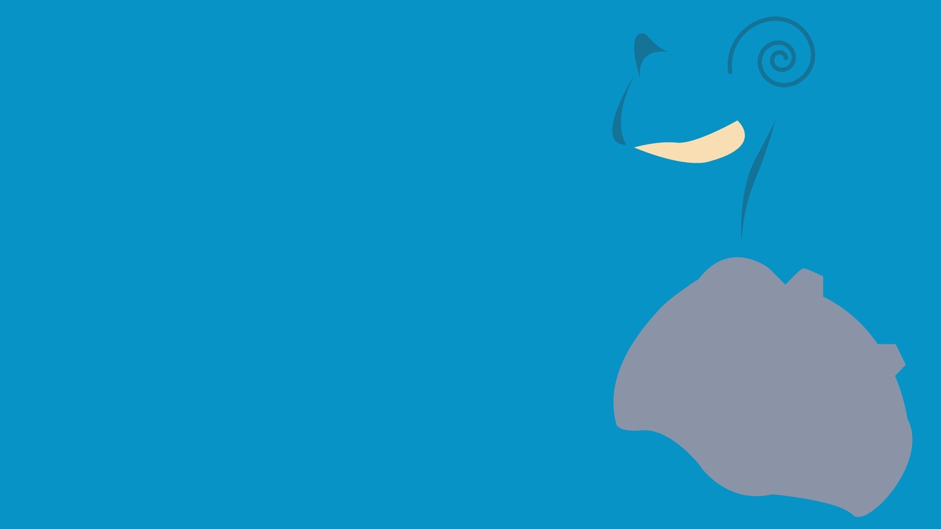 Lapras, Pokémon, Minimalista, Azzurro, Full HD, sfondo per PC