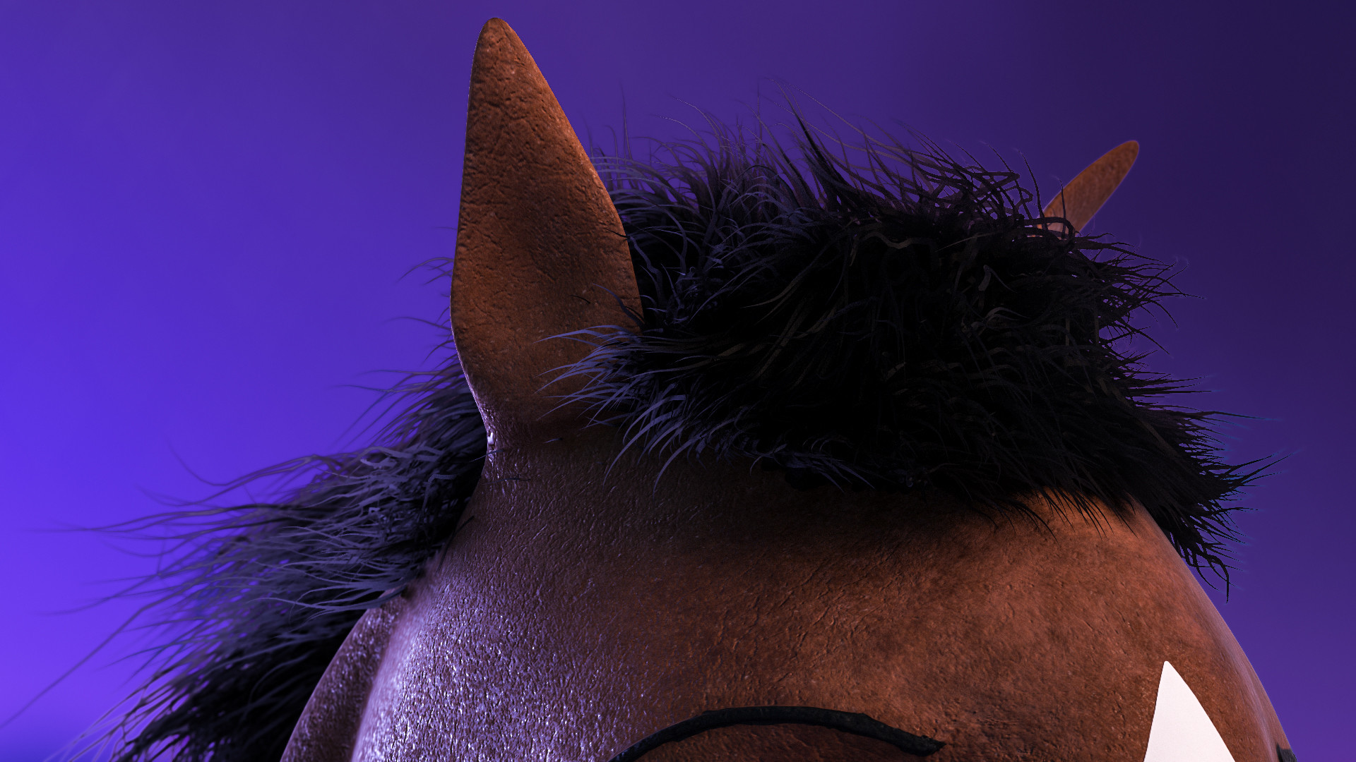 BoJack Horseman, Criniera, Primo piano, Viola, Full HD 1080p, sfondo desktop