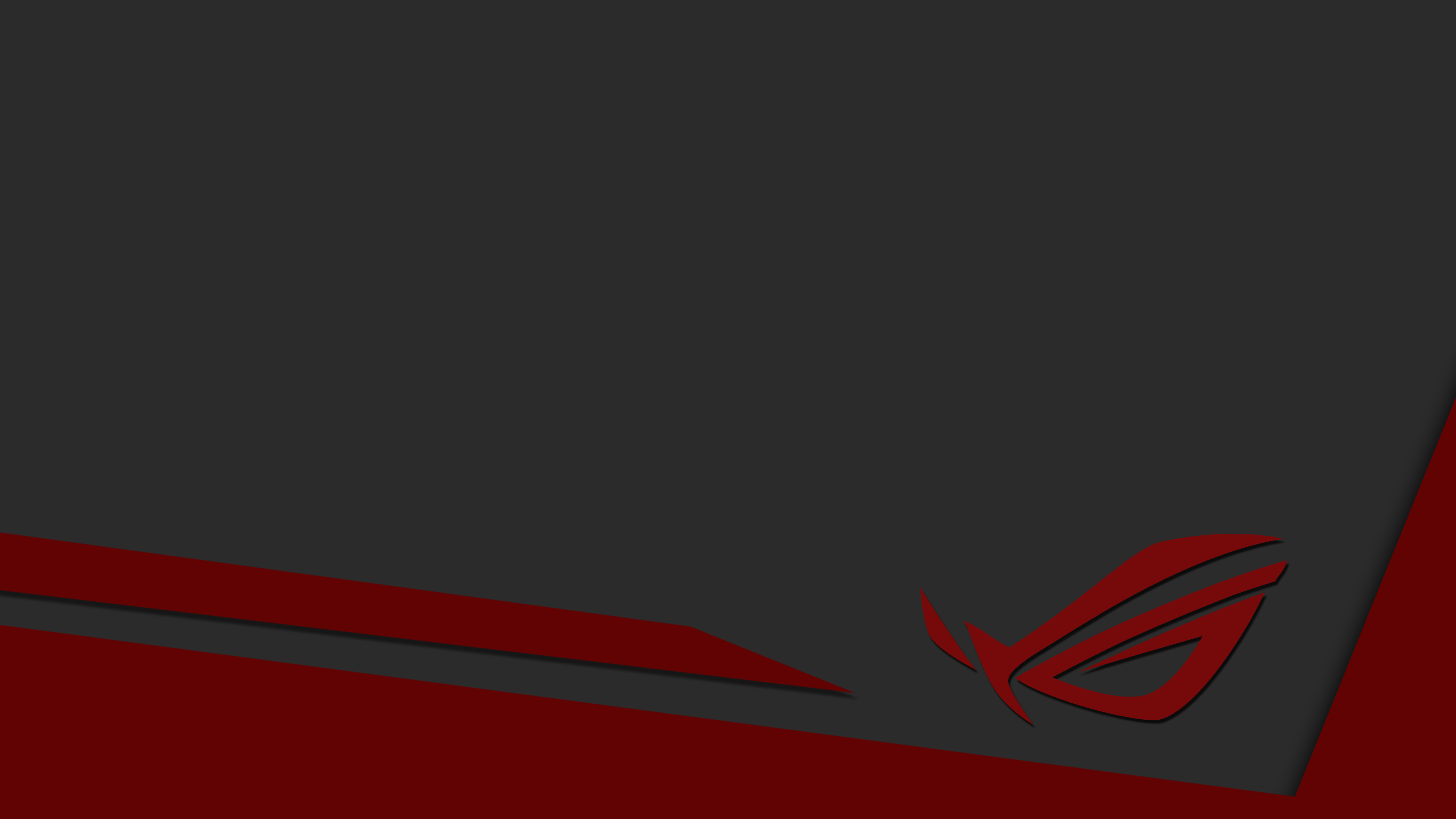 Asus ROG, Logo, Grigio e rosso, Minimalismo, 3840x2160, sfondo per PC