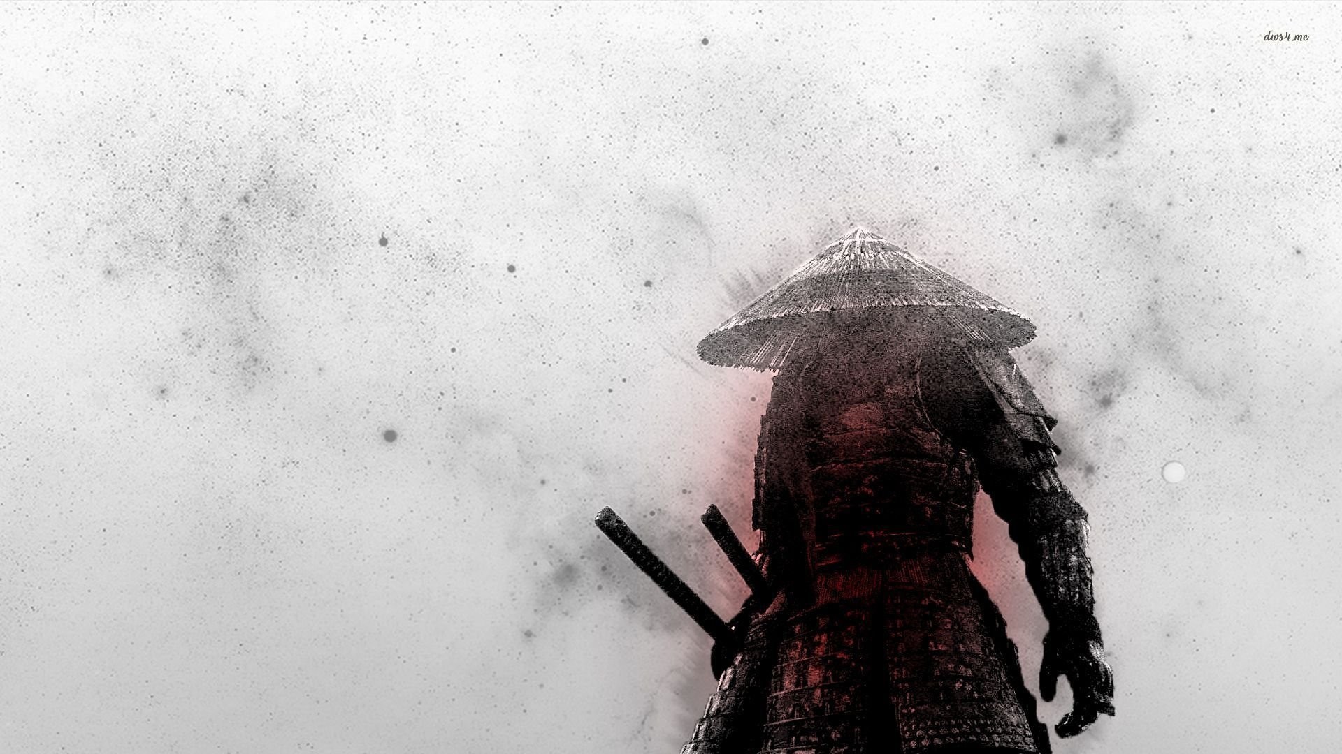 Samurai, Cappello di paglia, Katane, Sfondo bianco, 1920x1080, wallpaper desktop
