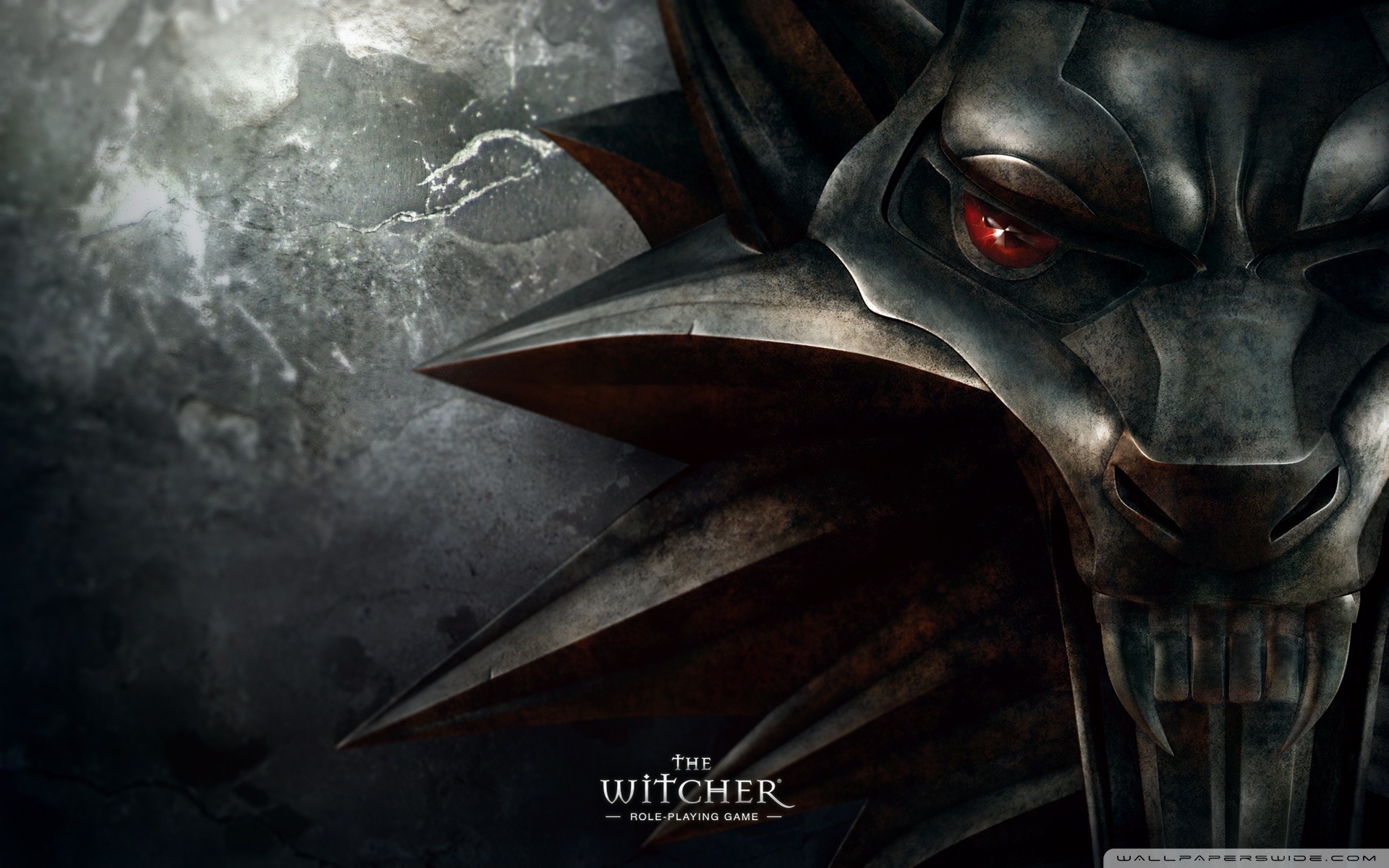 Medaglione del Lupo, The Witcher, Metallo, Occhi rossi, Full HD, sfondo per PC