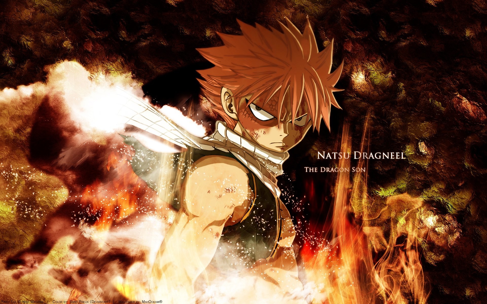 Natsu Dragneel, Fairy Tail, Fiamme, Dragon Slayer, 16:10 Full HD, wallpaper widescreen