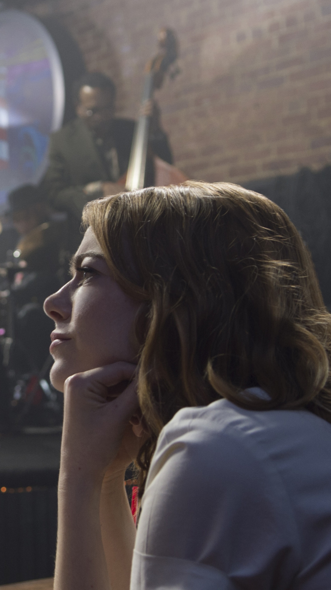 Emma Stone, La La Land, Profilo, Full HD, wallpaper per smartphone