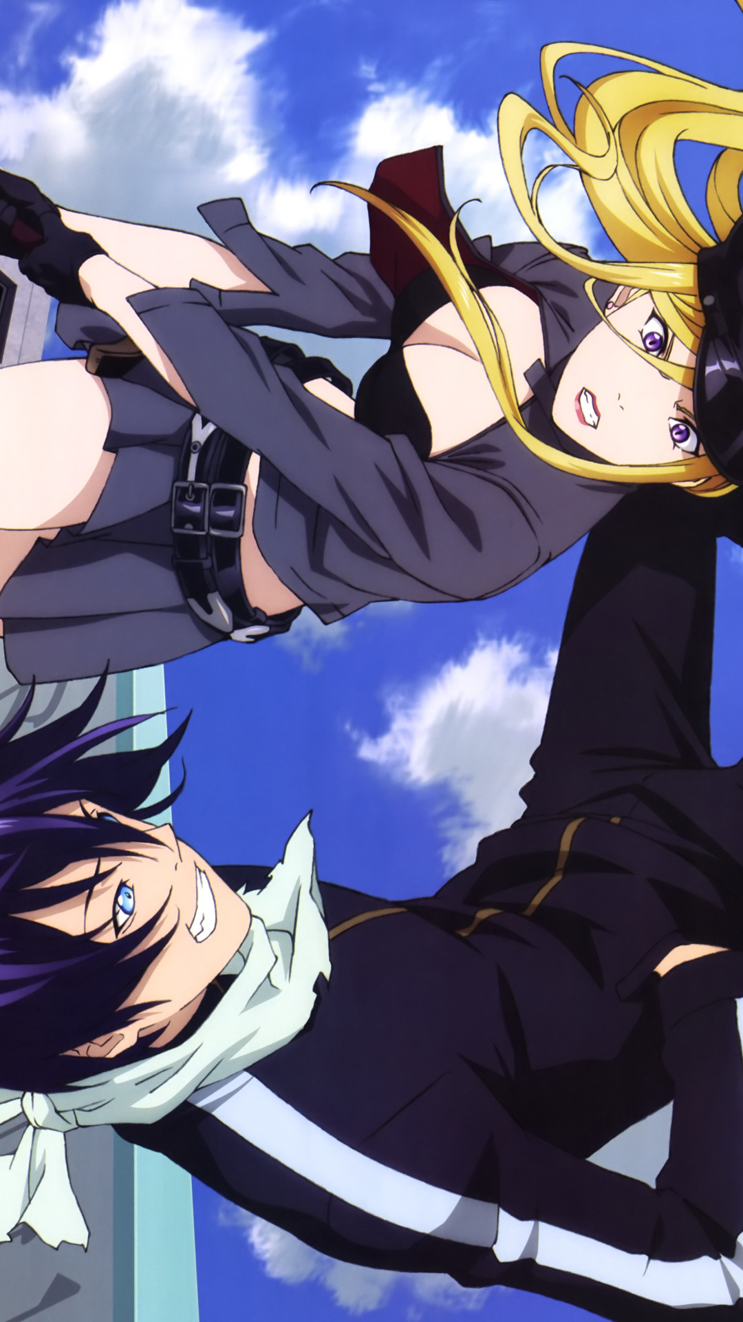 Yato, Yukine, Noragami, Cielo, Verticale, Full HD, sfondo per iPhone e Android