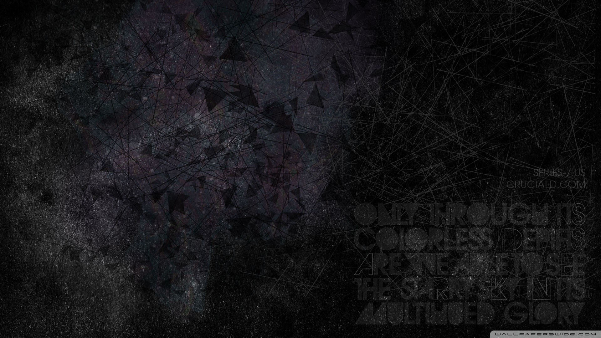 Texture grunge, Tipografia, Nero, Triangoli, 16:9 Full HD, sfondo widescreen