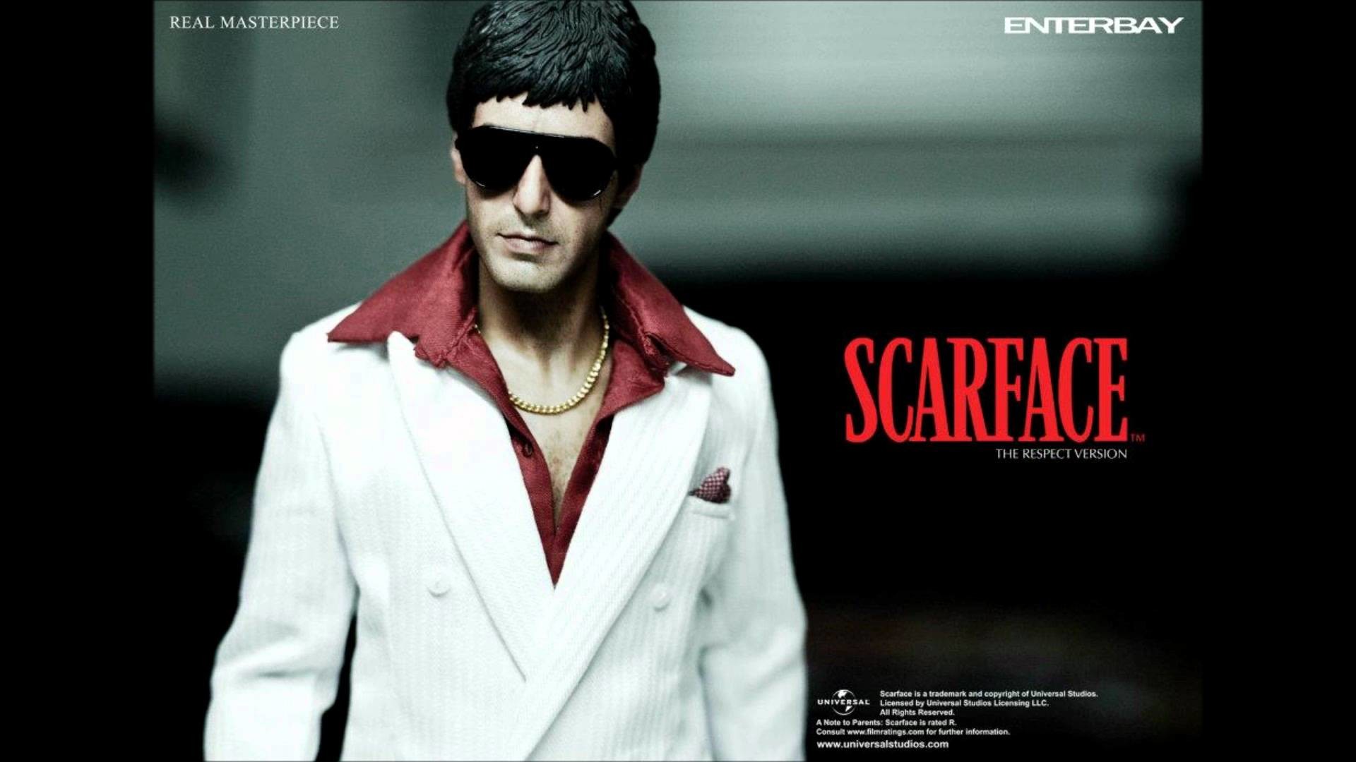 Tony Montana, Scarface, Action figure, Enterbay, Abito bianco, 1920x1080, immagine di sfondo