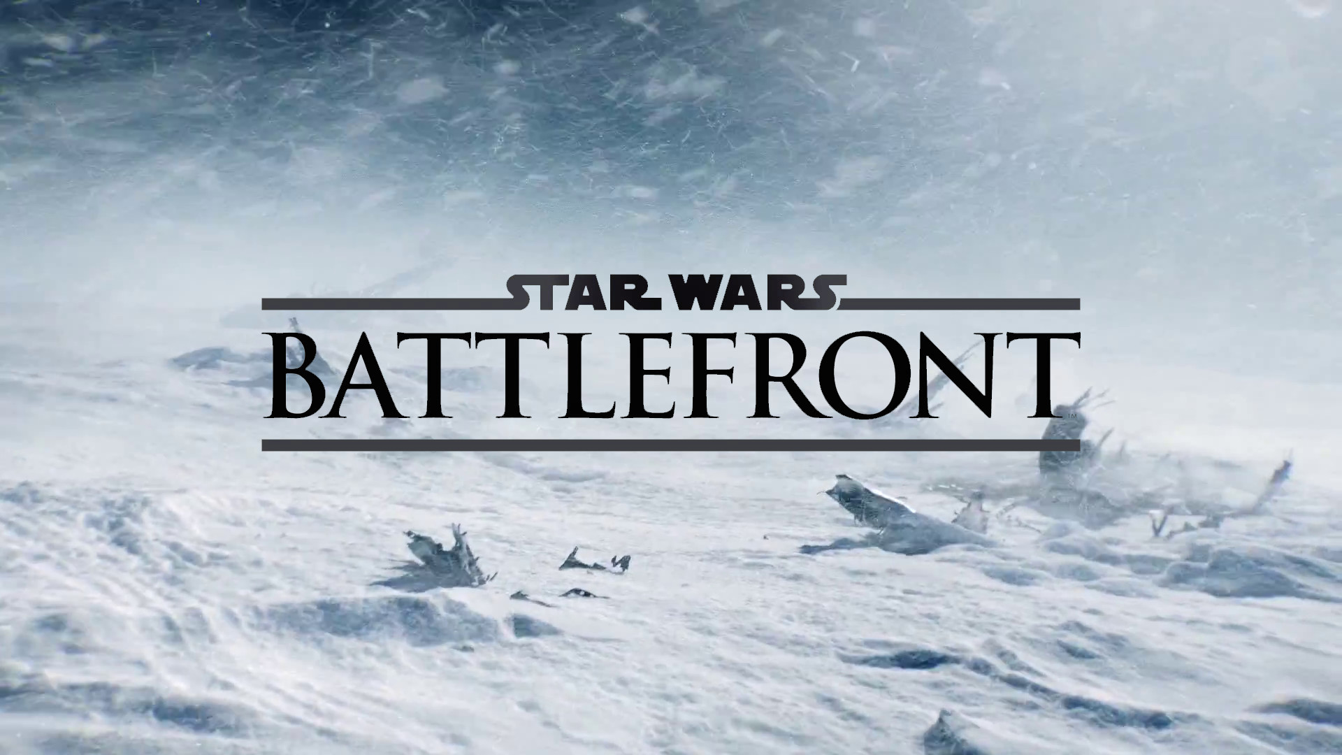 Star Wars Battlefront, Logo, Hoth, Bufera di neve, Full HD, sfondo per portatile