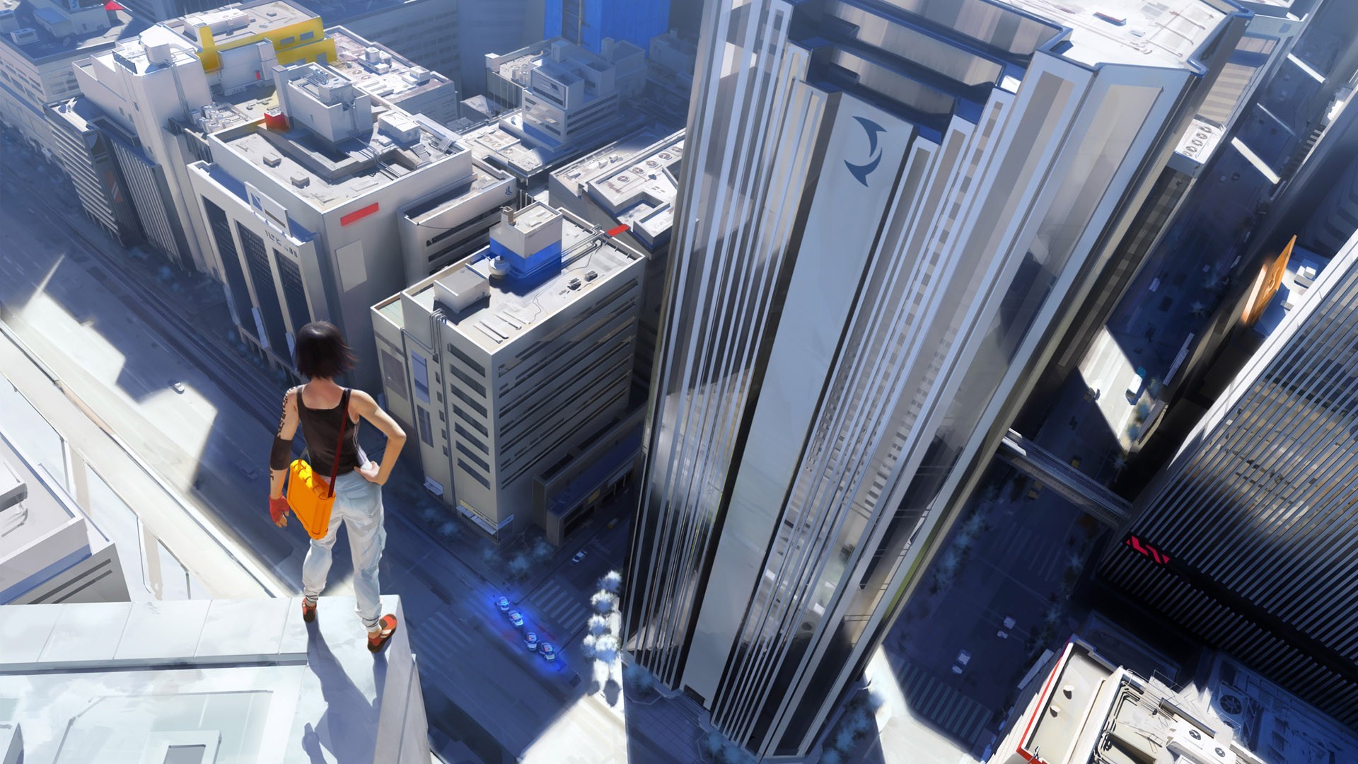 Mirror's Edge, Faith Connors, Grattacieli, Vista dall'alto, 1920x1080, sfondo per PC
