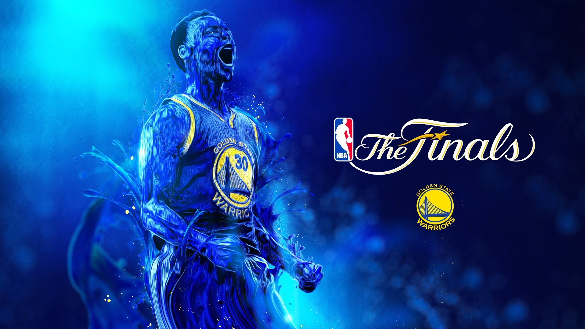 Stephen Curry, Finali NBA, Golden State Warriors, Blu, Full HD, wallpaper per portatile