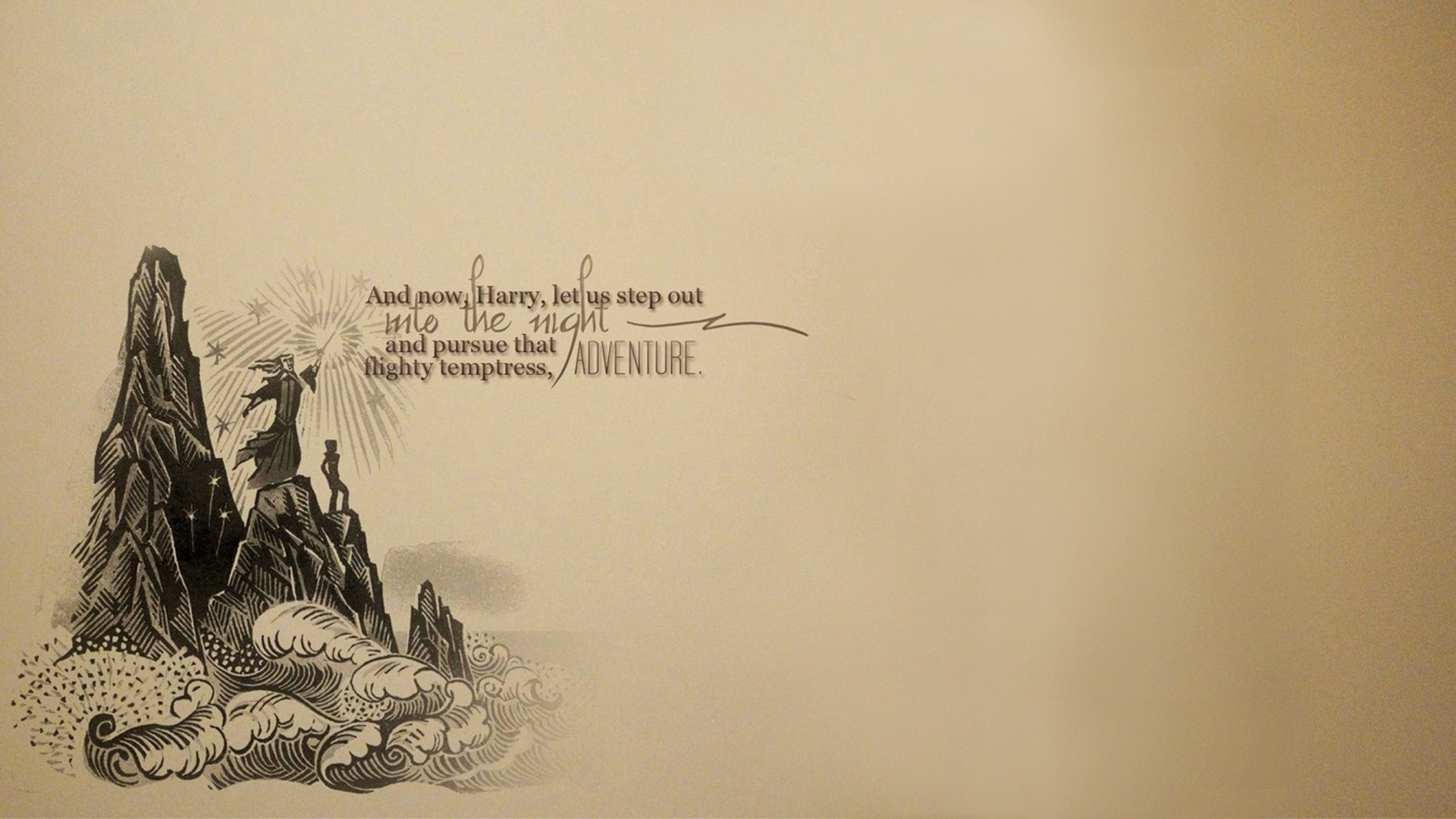 Harry Potter, Citazione, Albus Silente, Illustrazione, Pergamena, sfondo Full HD per PC