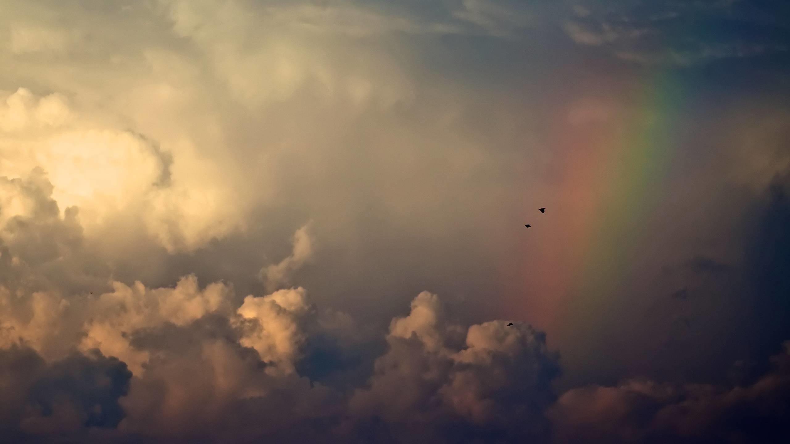 Nuvole, Arcobaleno, Cielo, Tempesta, 2K, wallpaper iMac