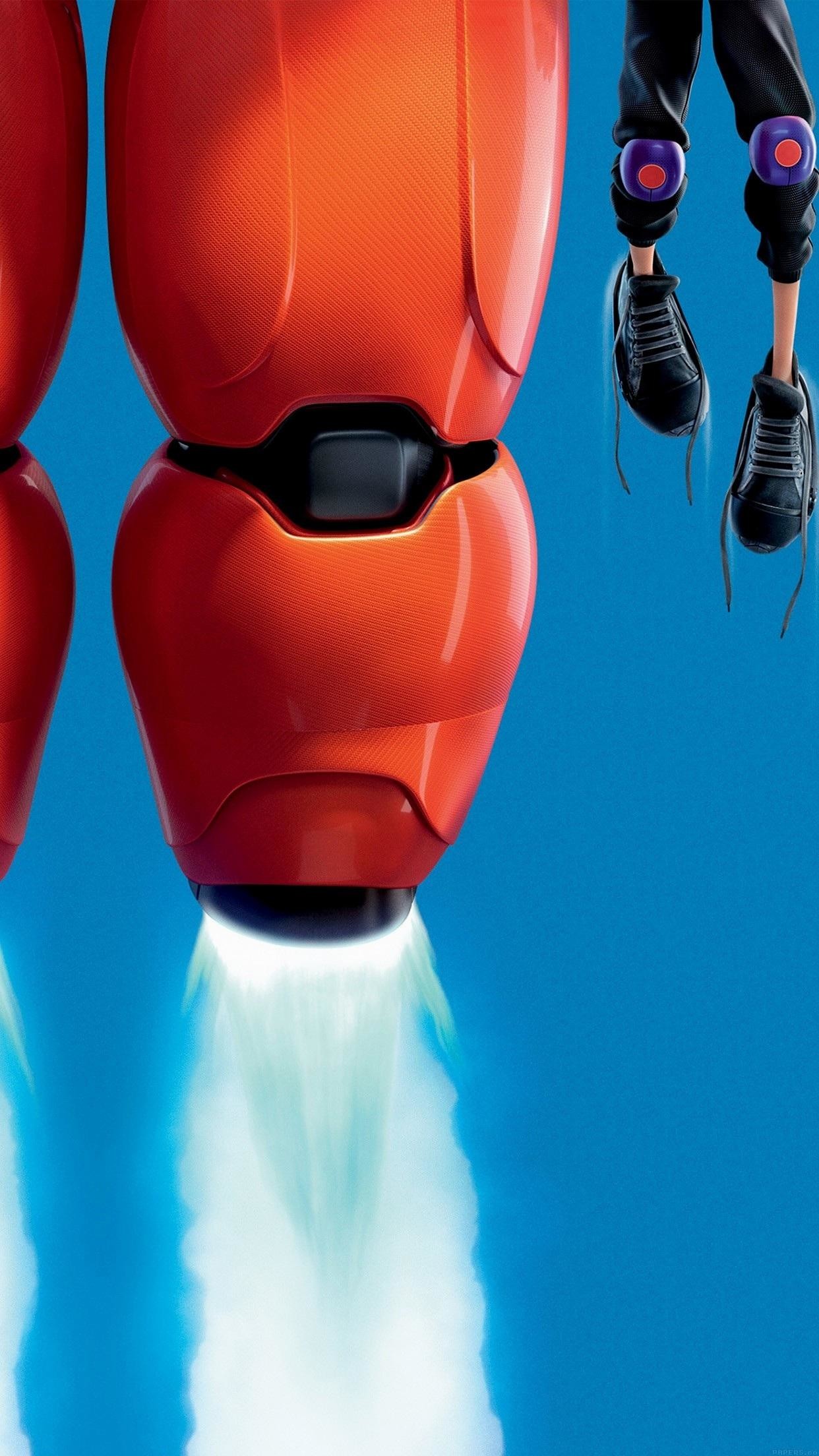 Baymax, Hiro Hamada, Big Hero 6, Disney, Volo, wallpaper iPhone
