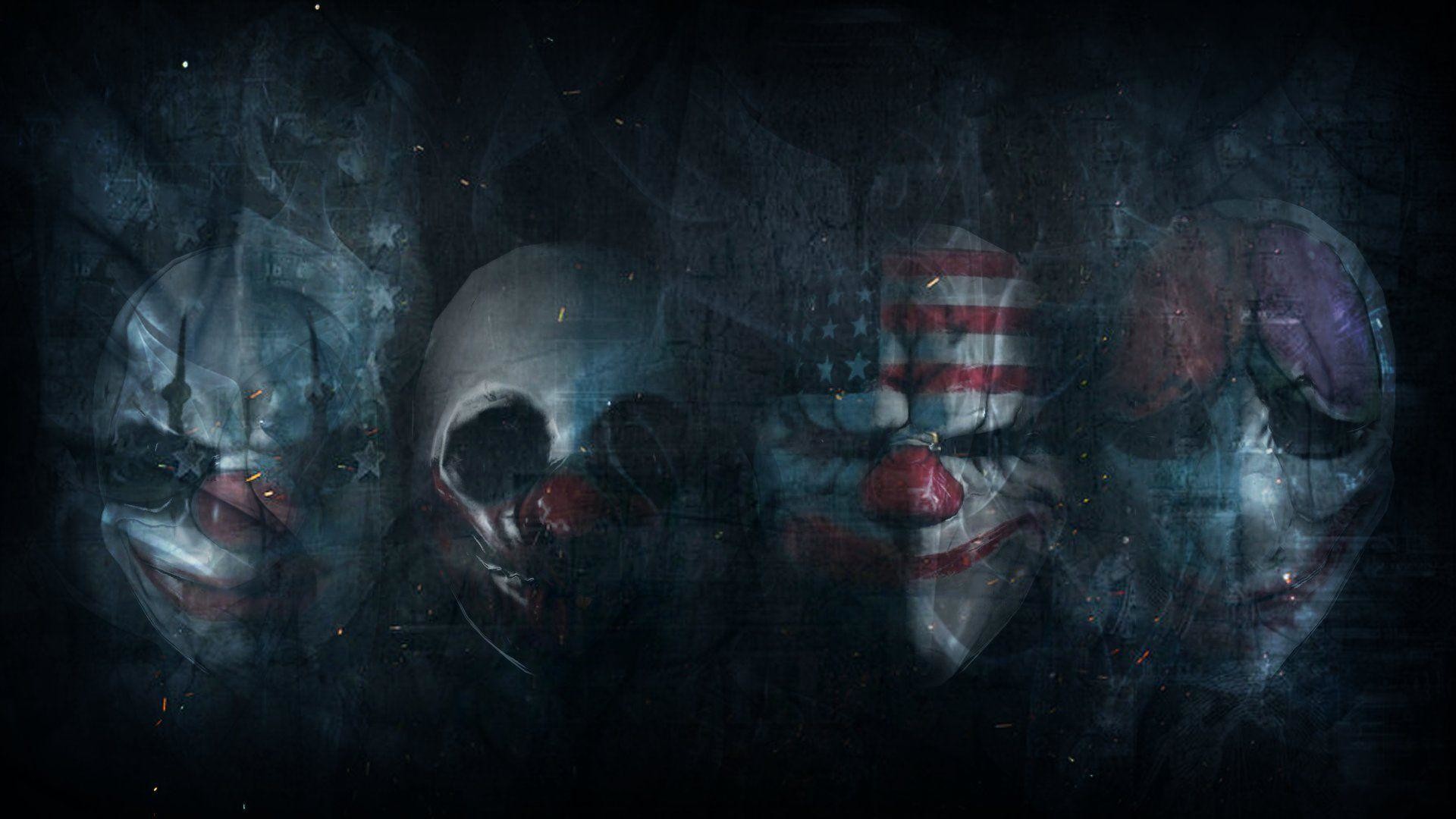 Maschere di Payday, Payday 2, Scuro, 1920x1080, sfondo per PC