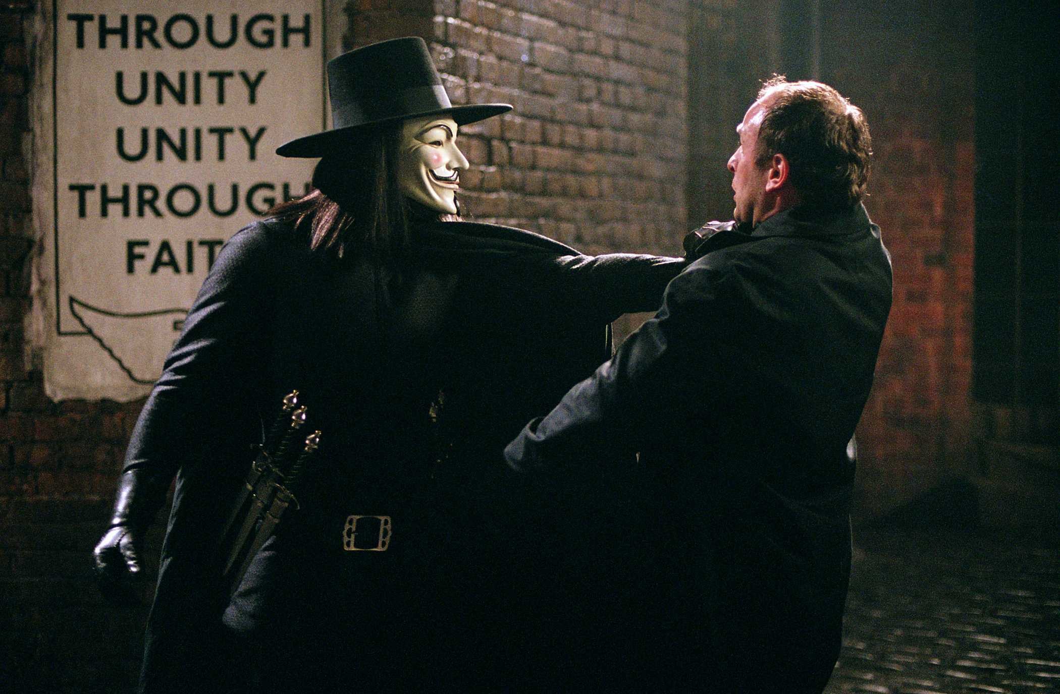 V per Vendetta, V, Hugo Weaving, Strength through unity, Combattimento, sfondo Full HD per PC