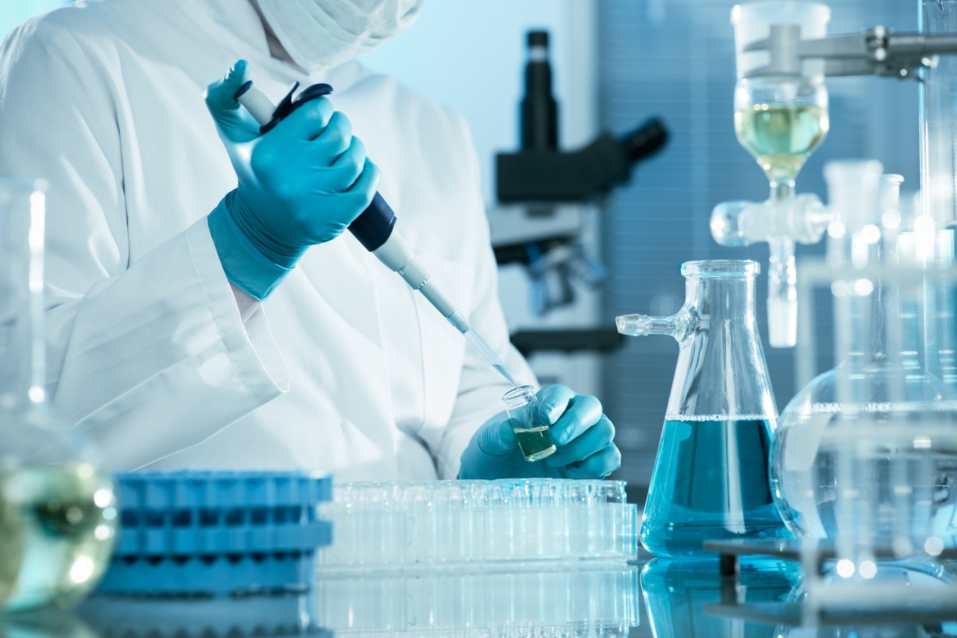 Laboratorio, Ricercatore, Pipetta, Beuta, Full HD, sfondo per PC e portatile