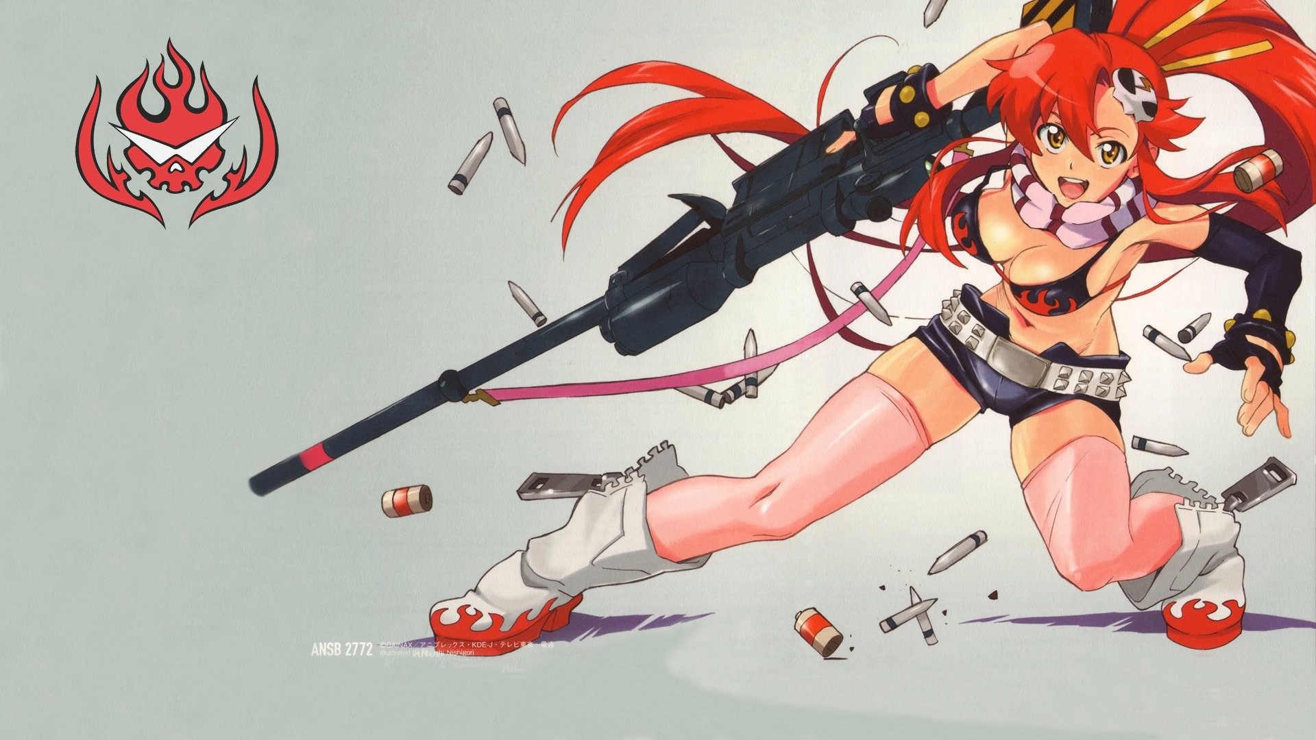 Yoko Littner, Gurren Lagann, Simbolo Team Gurren, Fucile di precisione, sfondo desktop 1080p