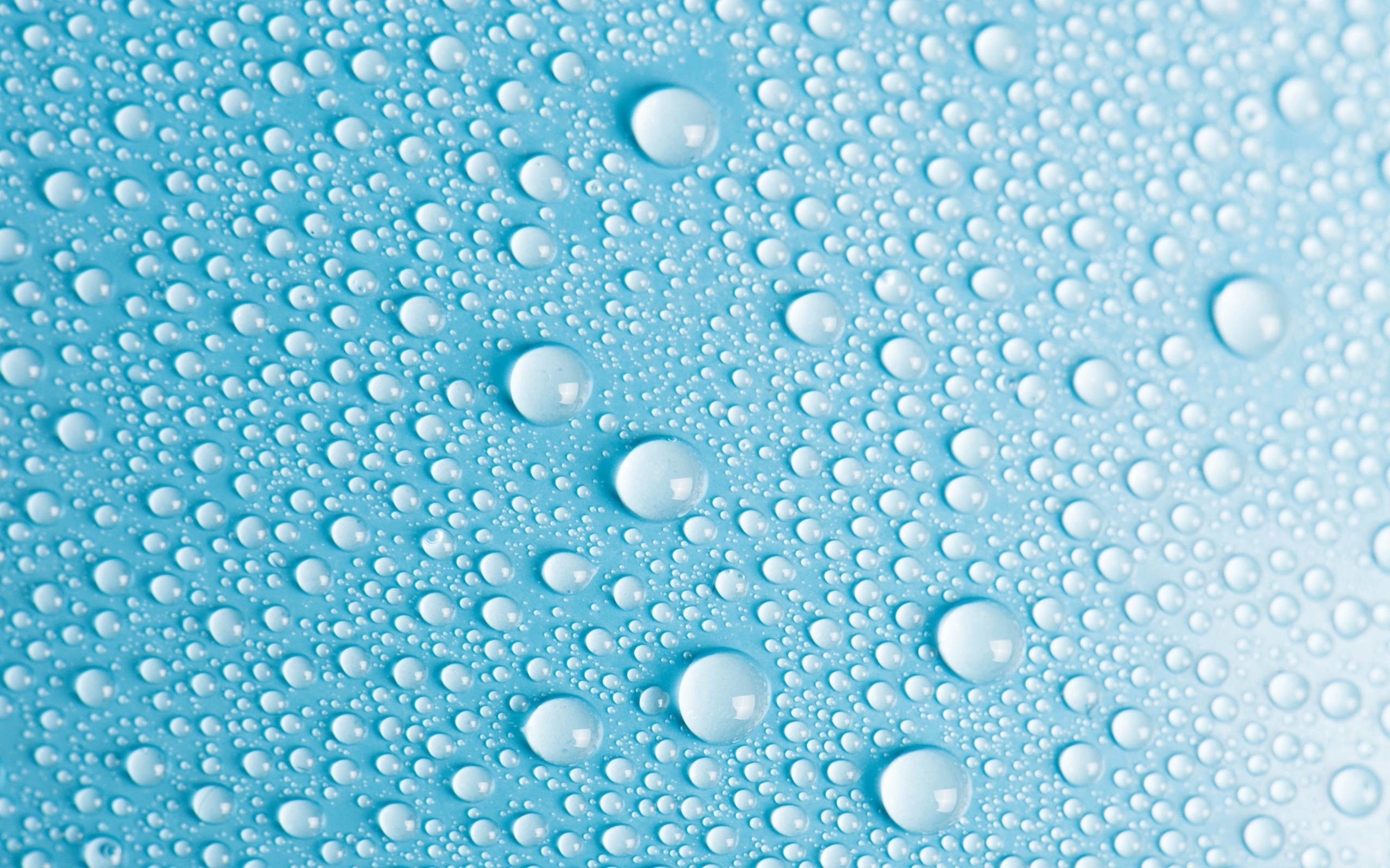 Gocce d'acqua, Condensa, Azzurro, Macro, 2K, sfondo Windows 11