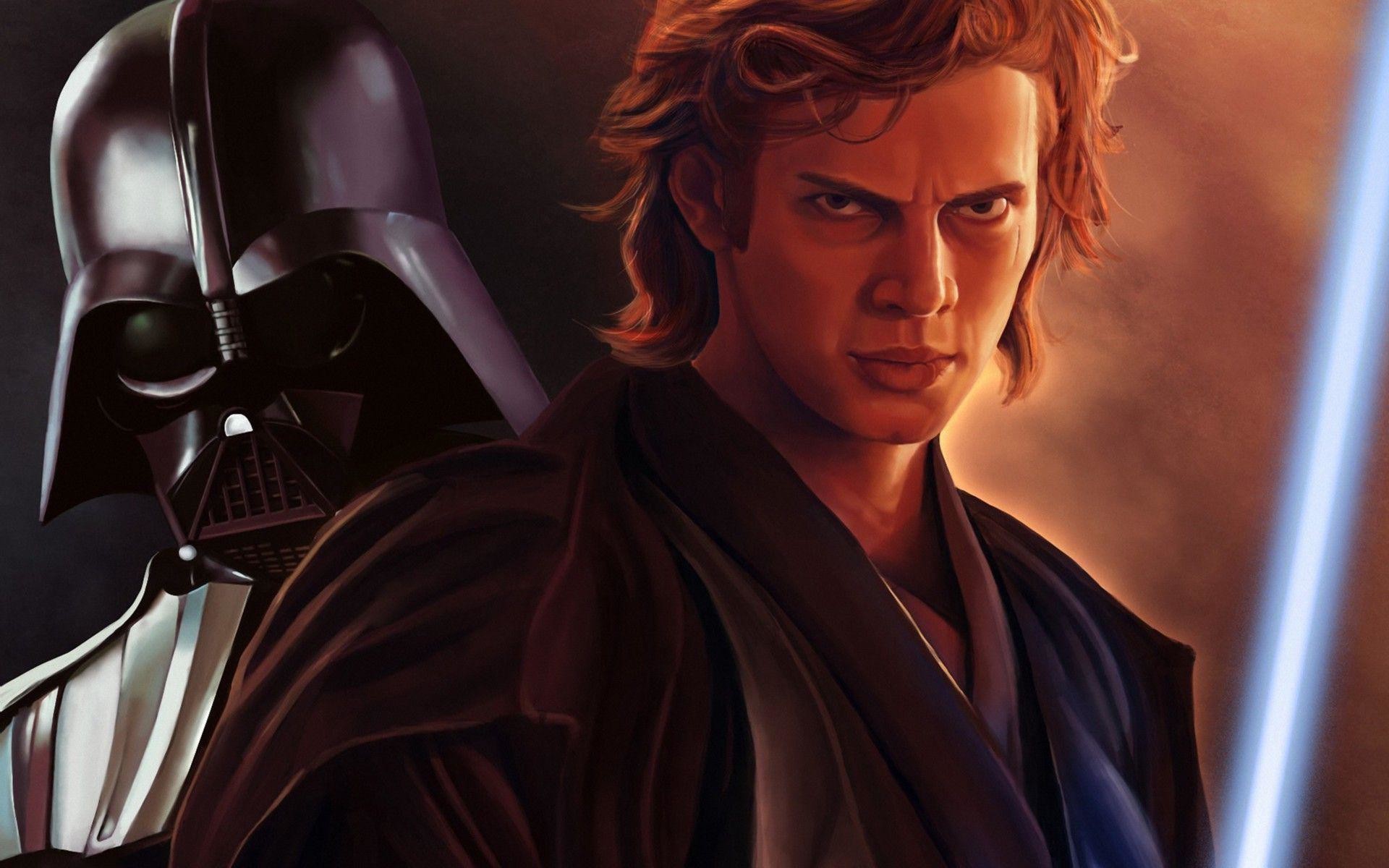 Anakin Skywalker, Darth Vader, Hayden Christensen, Star Wars, Pittura digitale, sfondo desktop