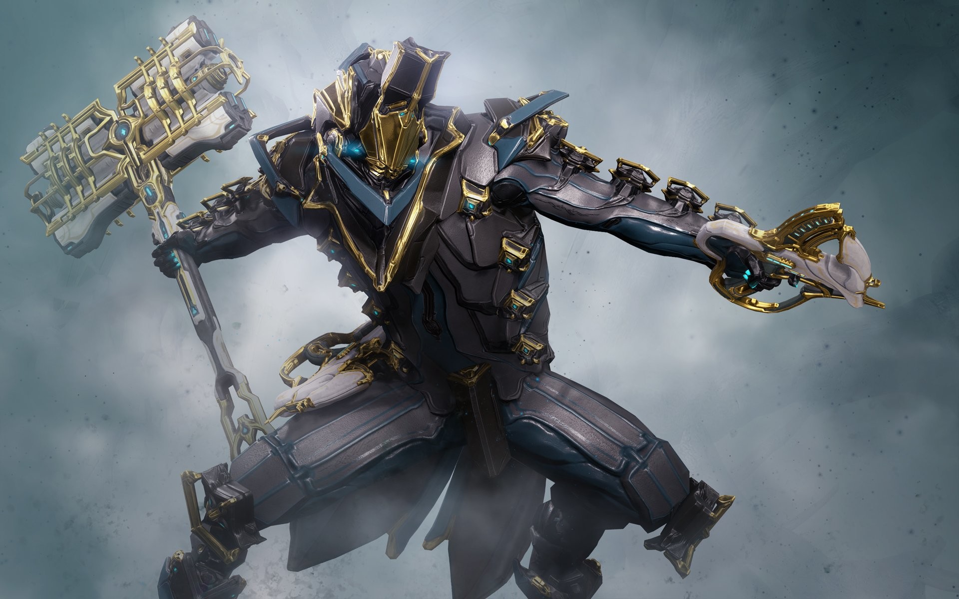 Rhino Prime, Warframe, Oro, Martello, Full HD, sfondo per portatile