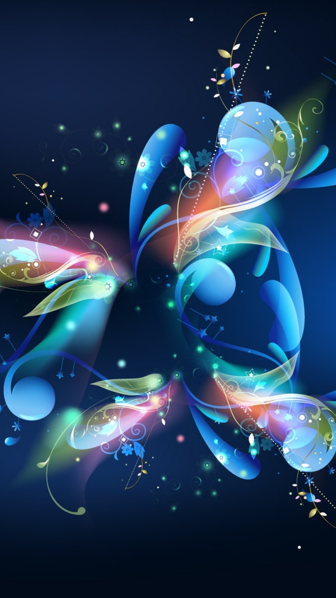 Forme fluide, Astratto, Colorato, Sfondo blu scuro, Full HD, schermata di blocco Galaxy S4