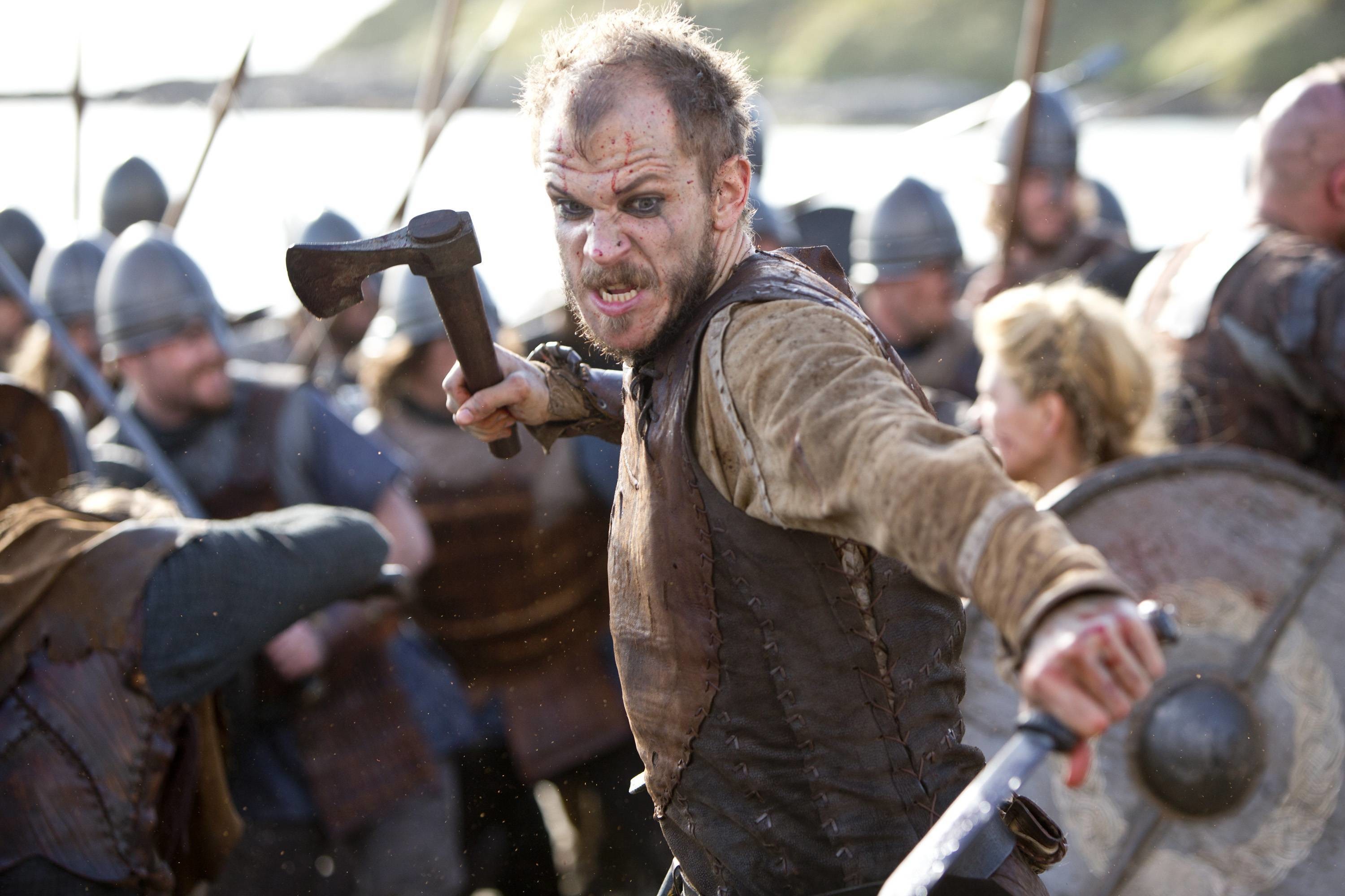 Floki, Gustaf Skarsgård, Vikings, Battaglia, 2K, sfondo per portatile