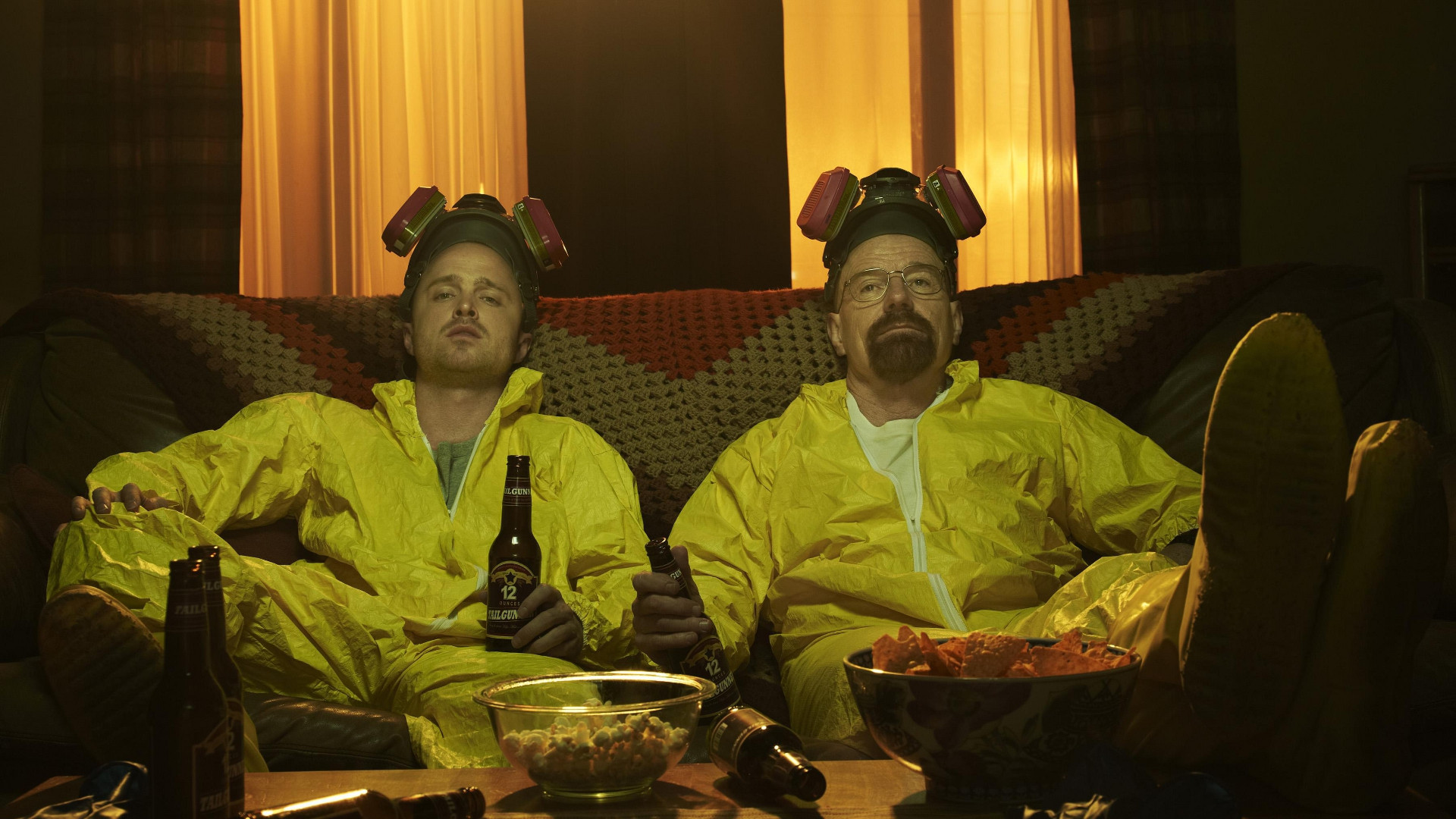 Walter White, Jesse Pinkman, Bryan Cranston, Aaron Paul, Breaking Bad, Divano, immagine di sfondo
