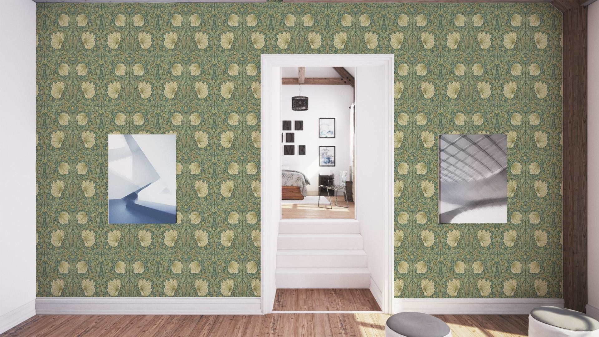 William Morris, Interno, Carta da parati, Verde, 1920x1080, sfondo per PC