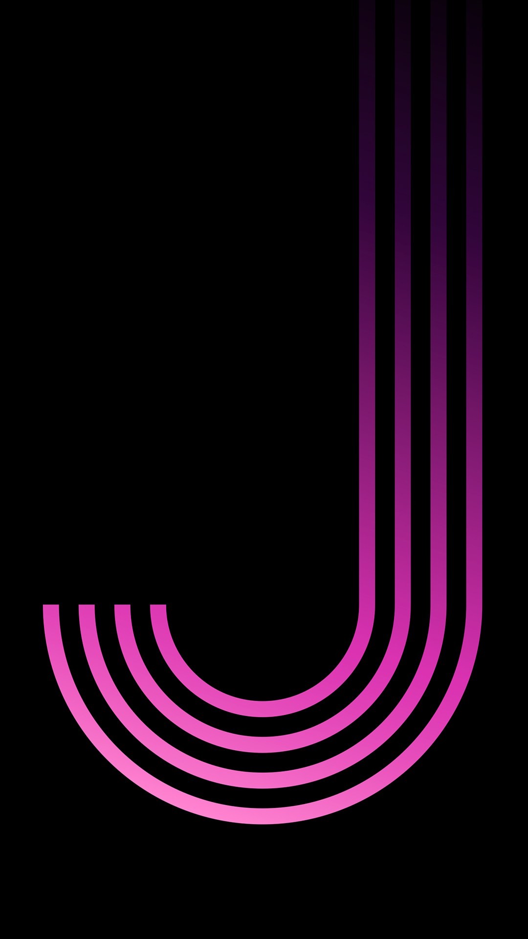 Samsung Galaxy J, Sfondo stock, Linee rosa, Sfondo nero, 1080x1920, schermata di blocco iPhone